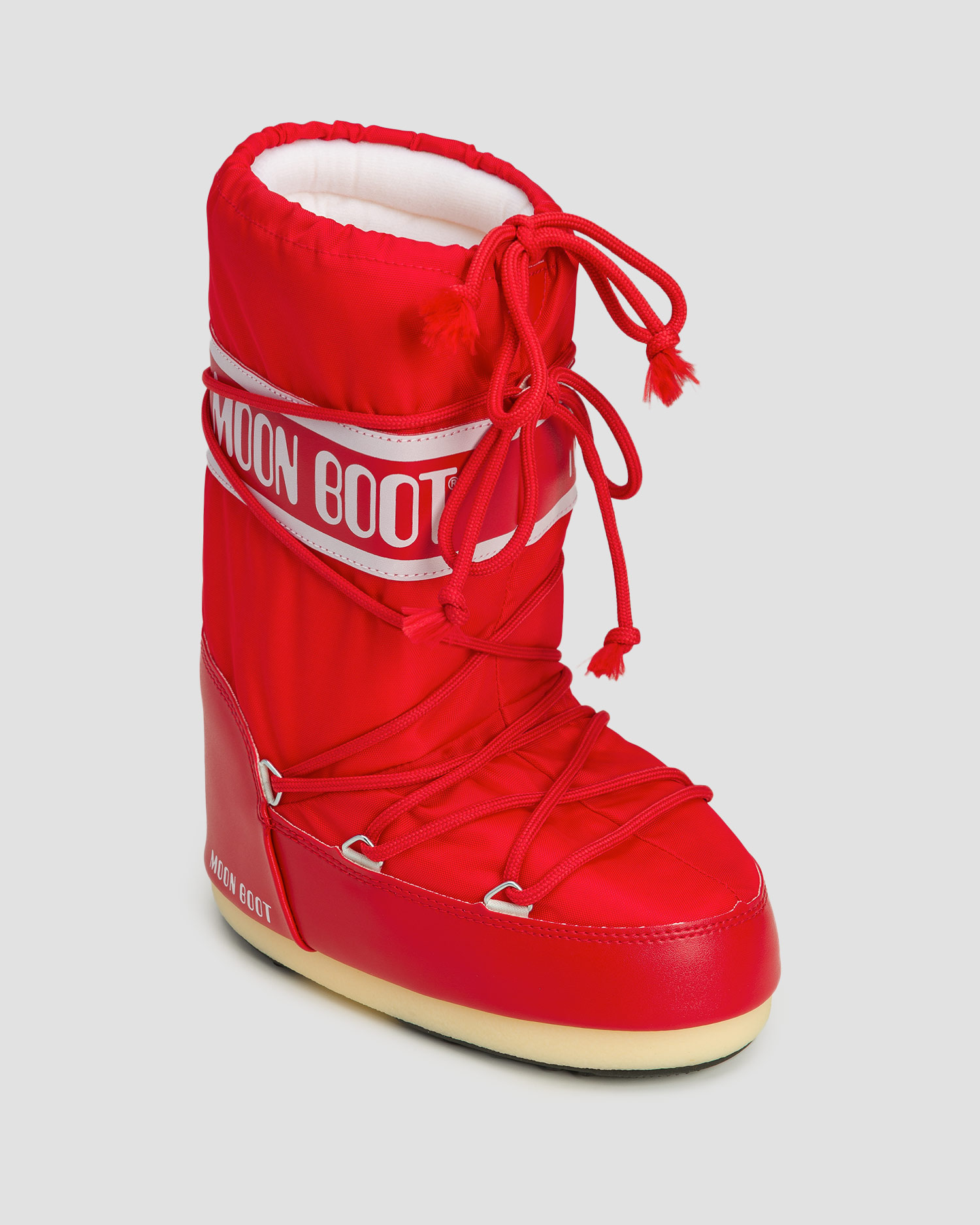Červené sněhule Moon Boot Icon Nylon