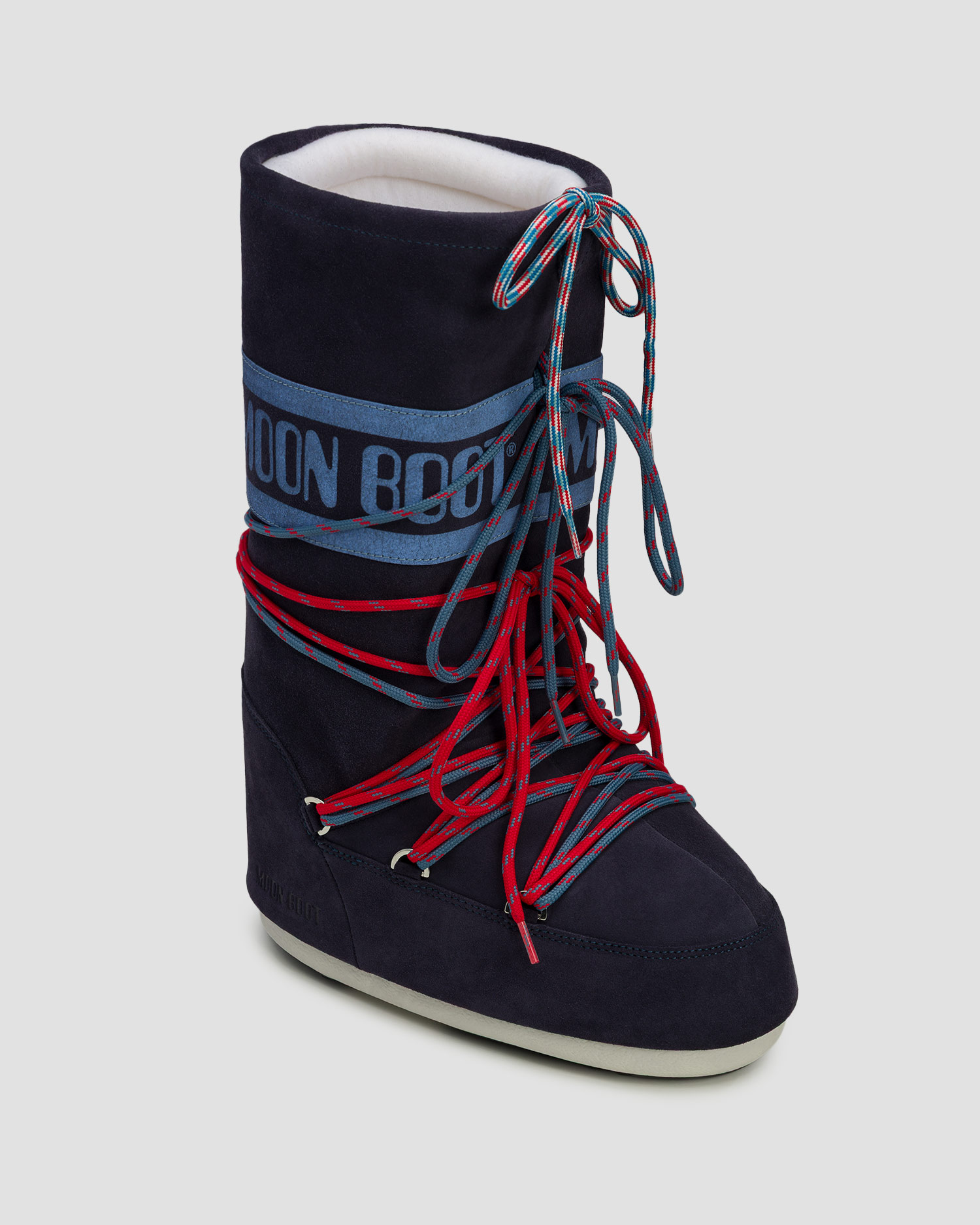 Zamszowe buty zimowe Moon Boot Icon Suede Laces