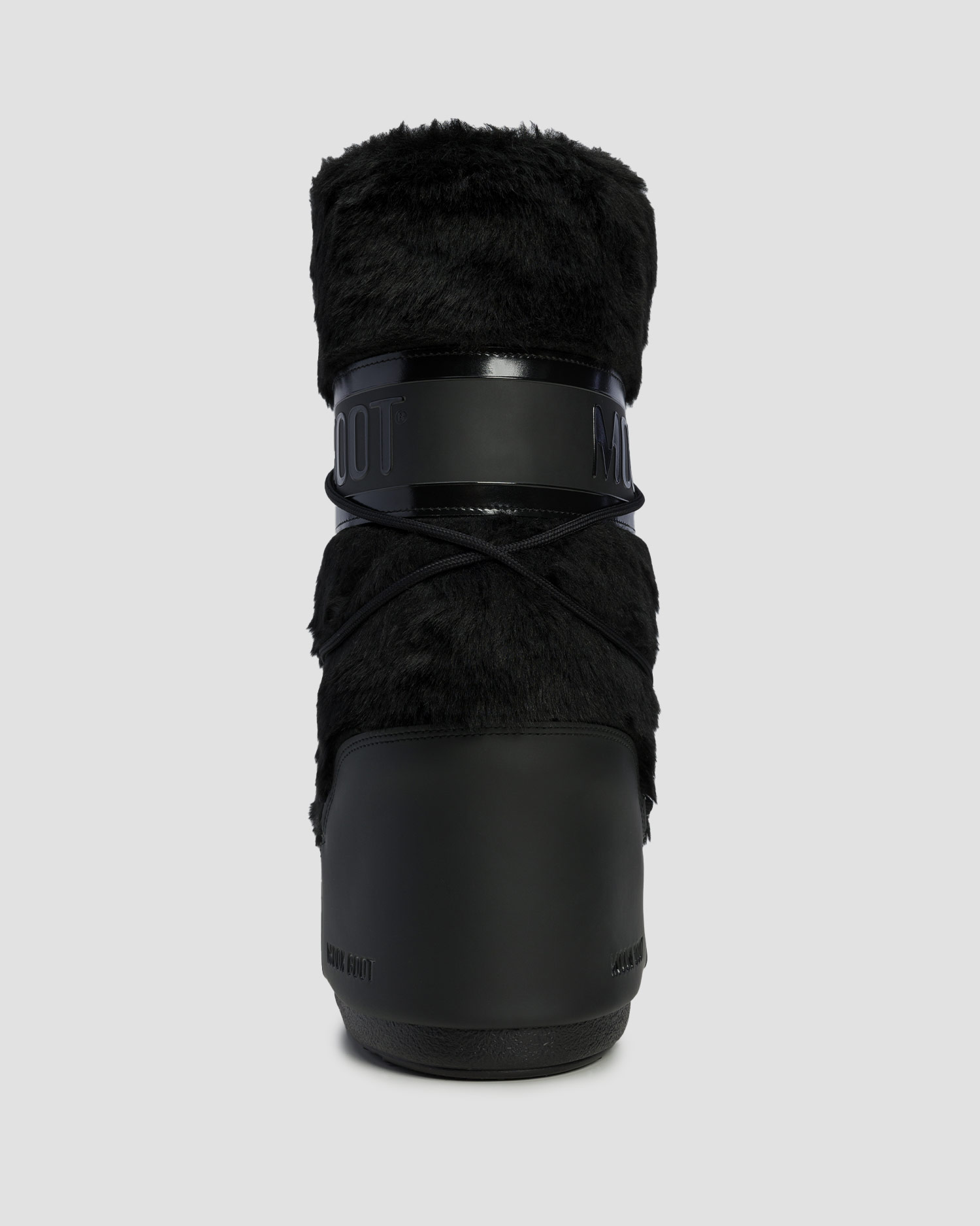 Czarne śniegowce damskie Moon Boot Icon Faux Fur