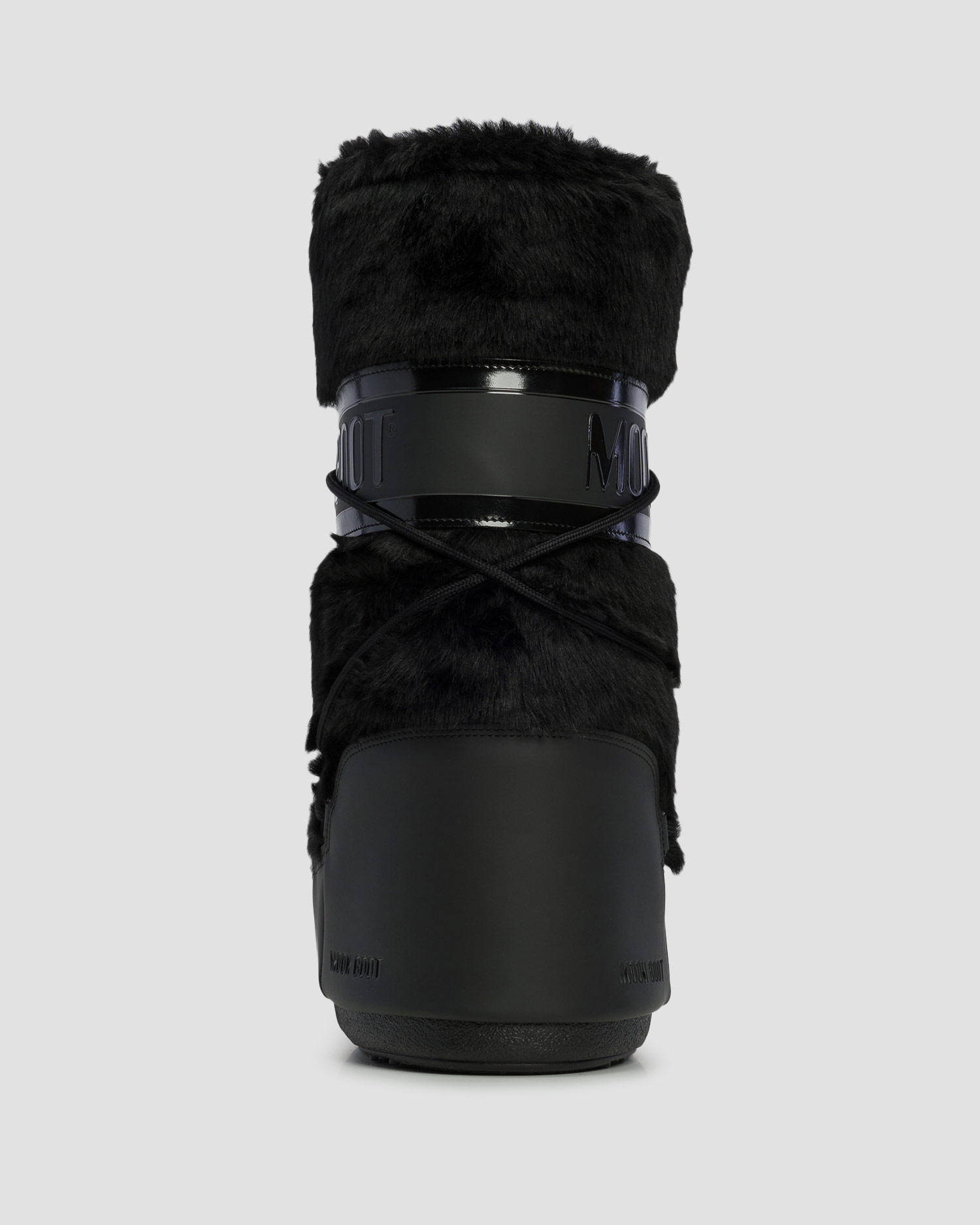 Czarne śniegowce damskie Moon Boot Icon Faux Fur