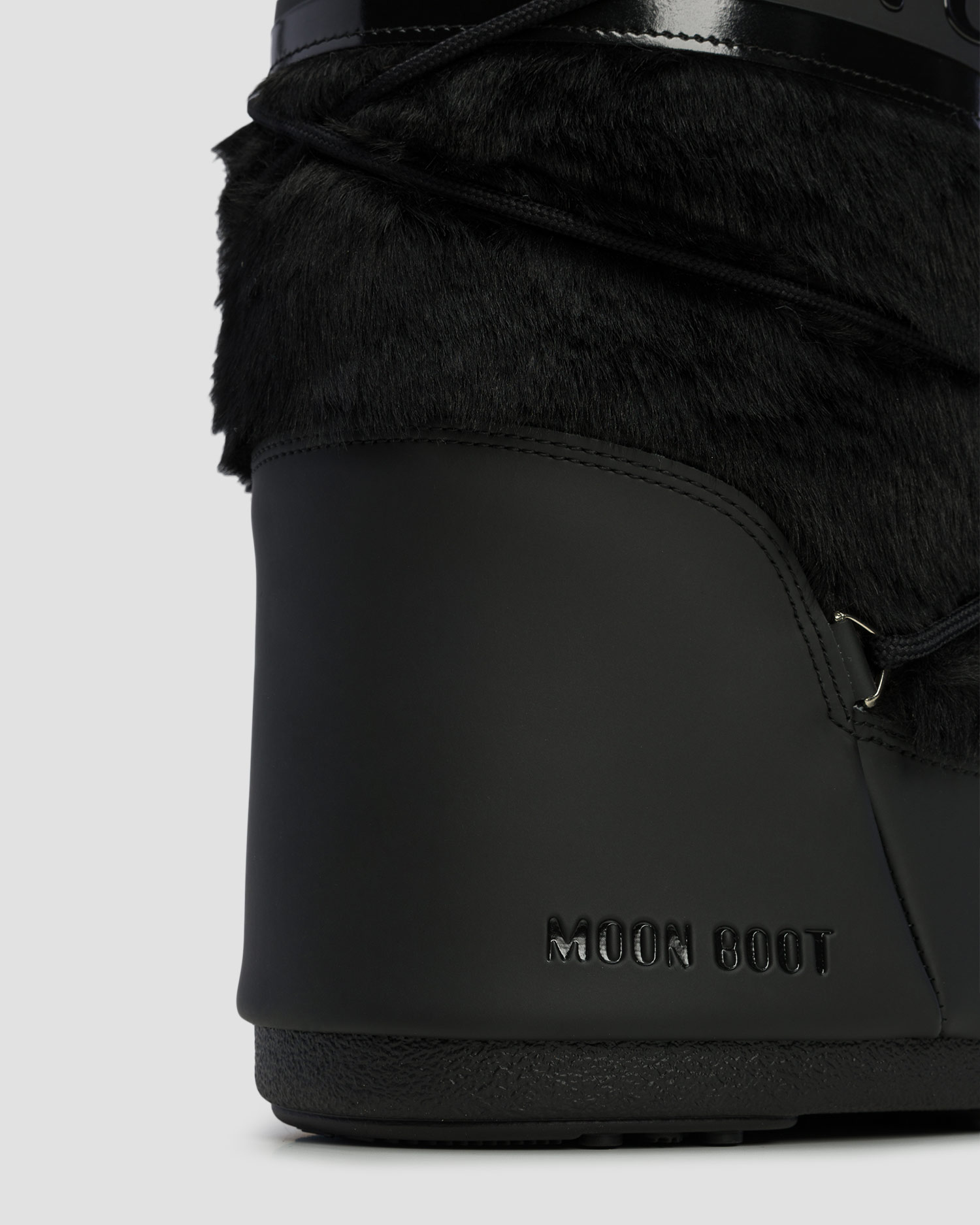Czarne śniegowce damskie Moon Boot Icon Faux Fur