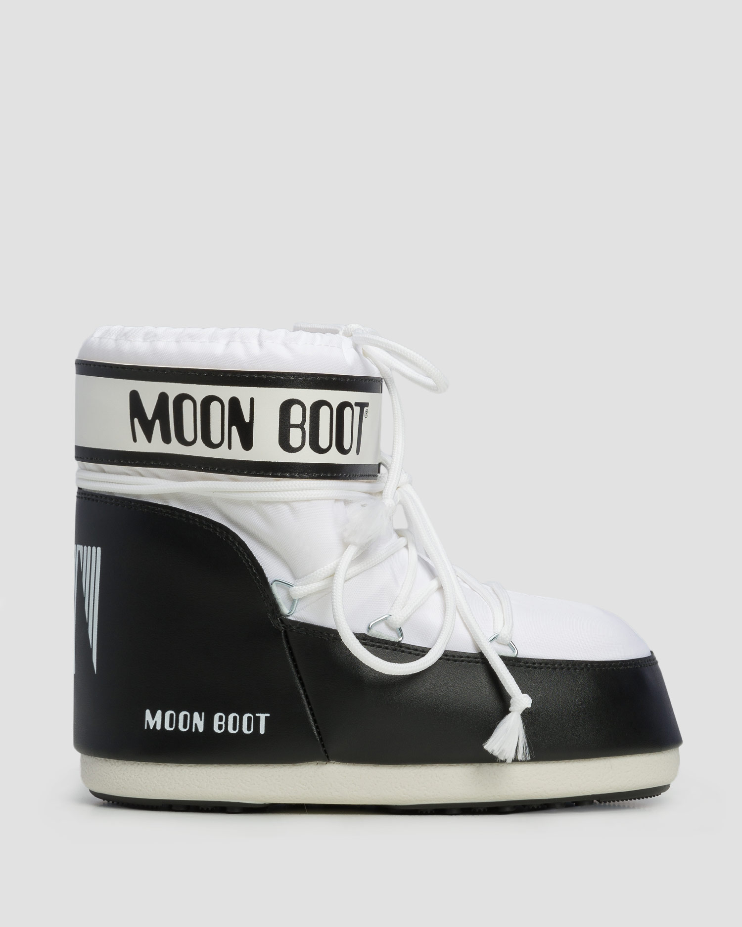 Białe śniegowce damskie Moon Boot Icon Low Nylon