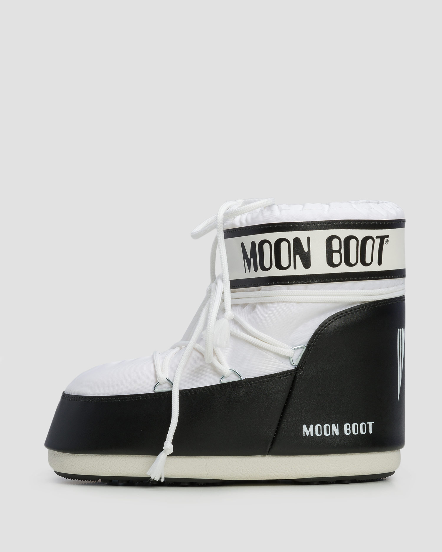 Białe śniegowce damskie Moon Boot Icon Low Nylon