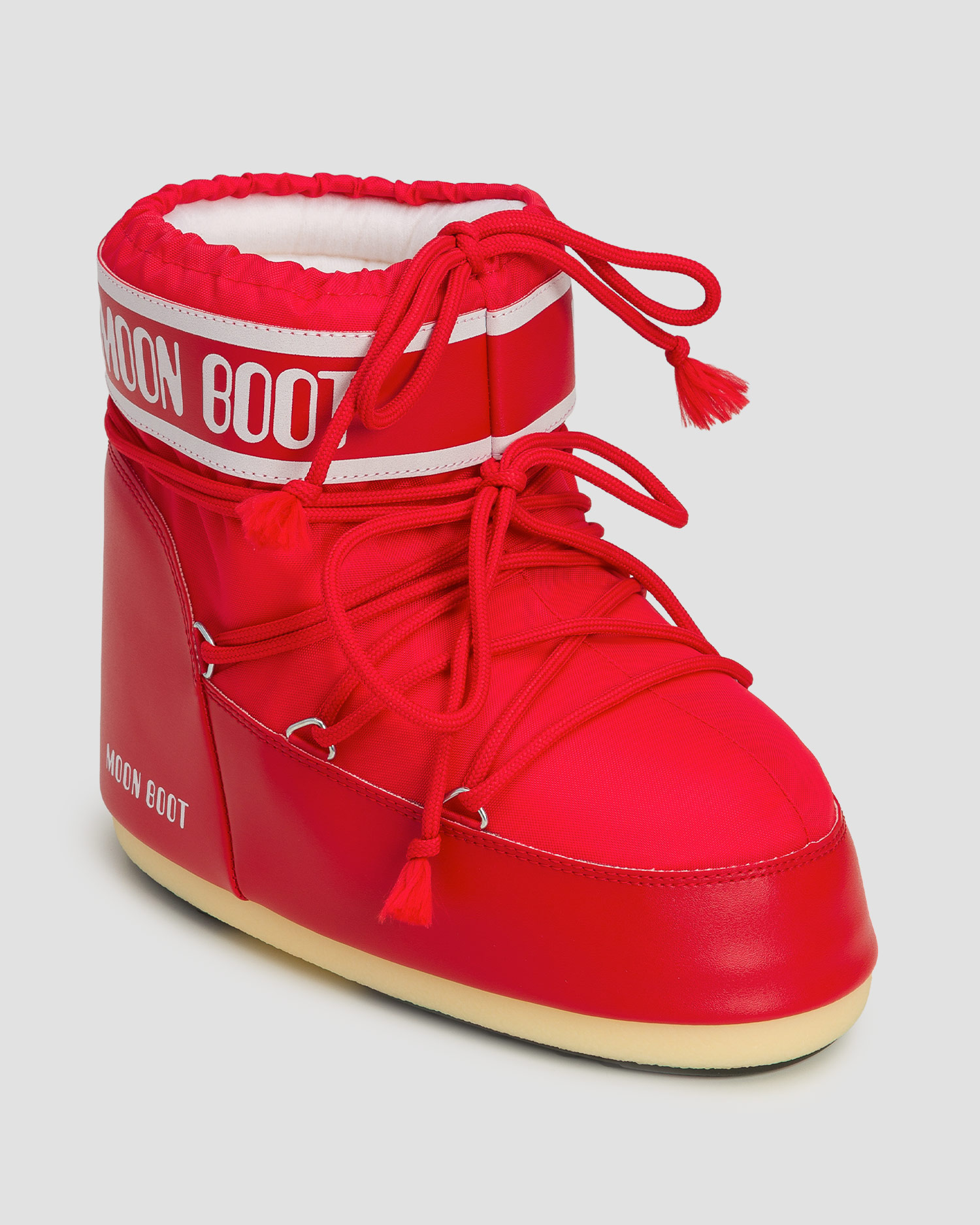 Bottes de neige rouges Moon Boot Icon Low Nylon, Couleur: Czerwony
