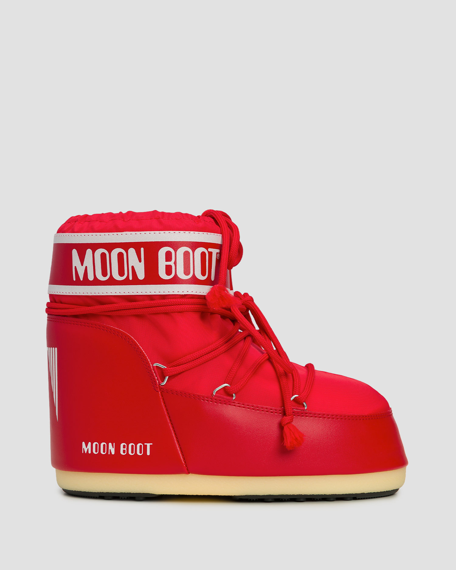 Bottes de neige rouges Moon Boot Icon Low Nylon