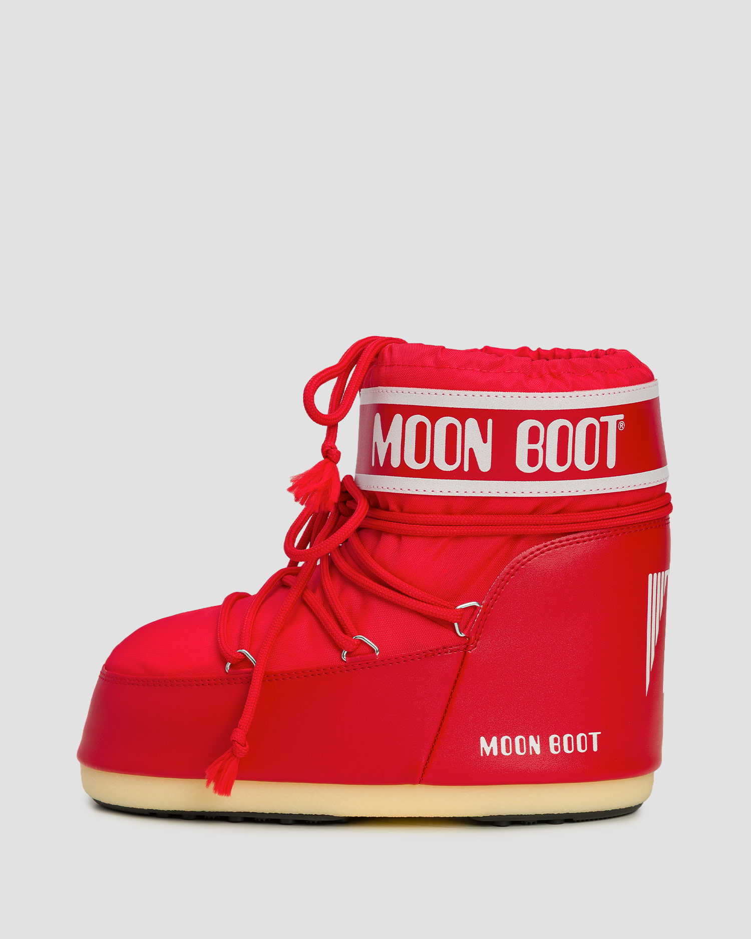 Bottes de neige rouges Moon Boot Icon Low Nylon