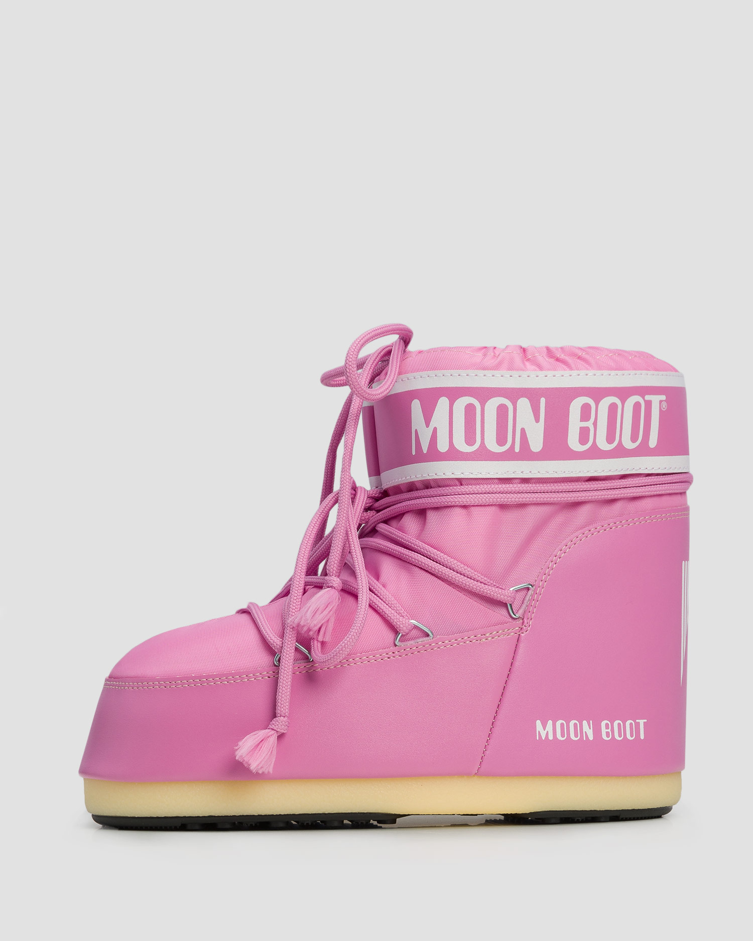 Różowe śniegowce damskie Moon Boot Icon Low Nylon New