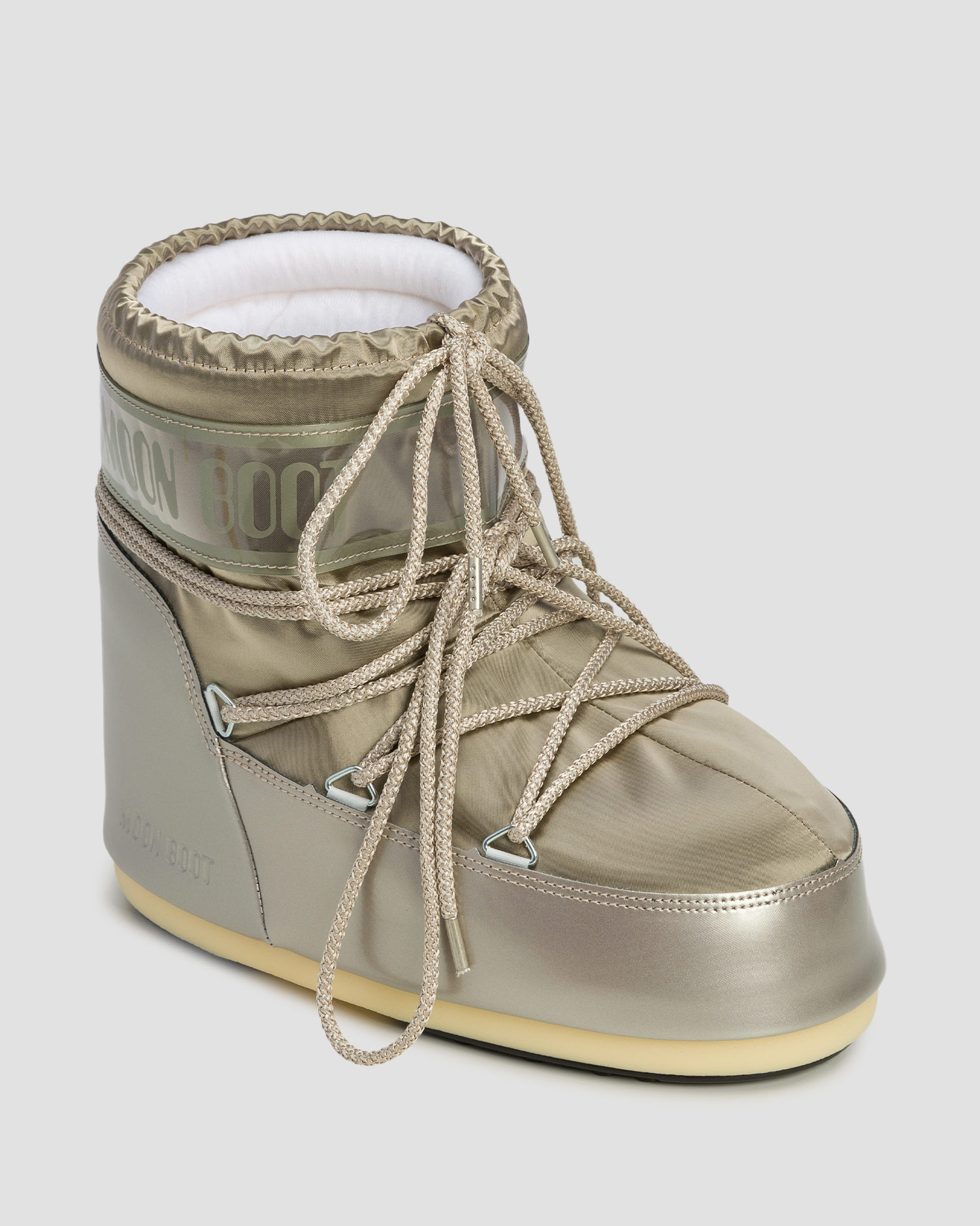 Złote śniegowce damskie Moon Boot Icon Low Glance
