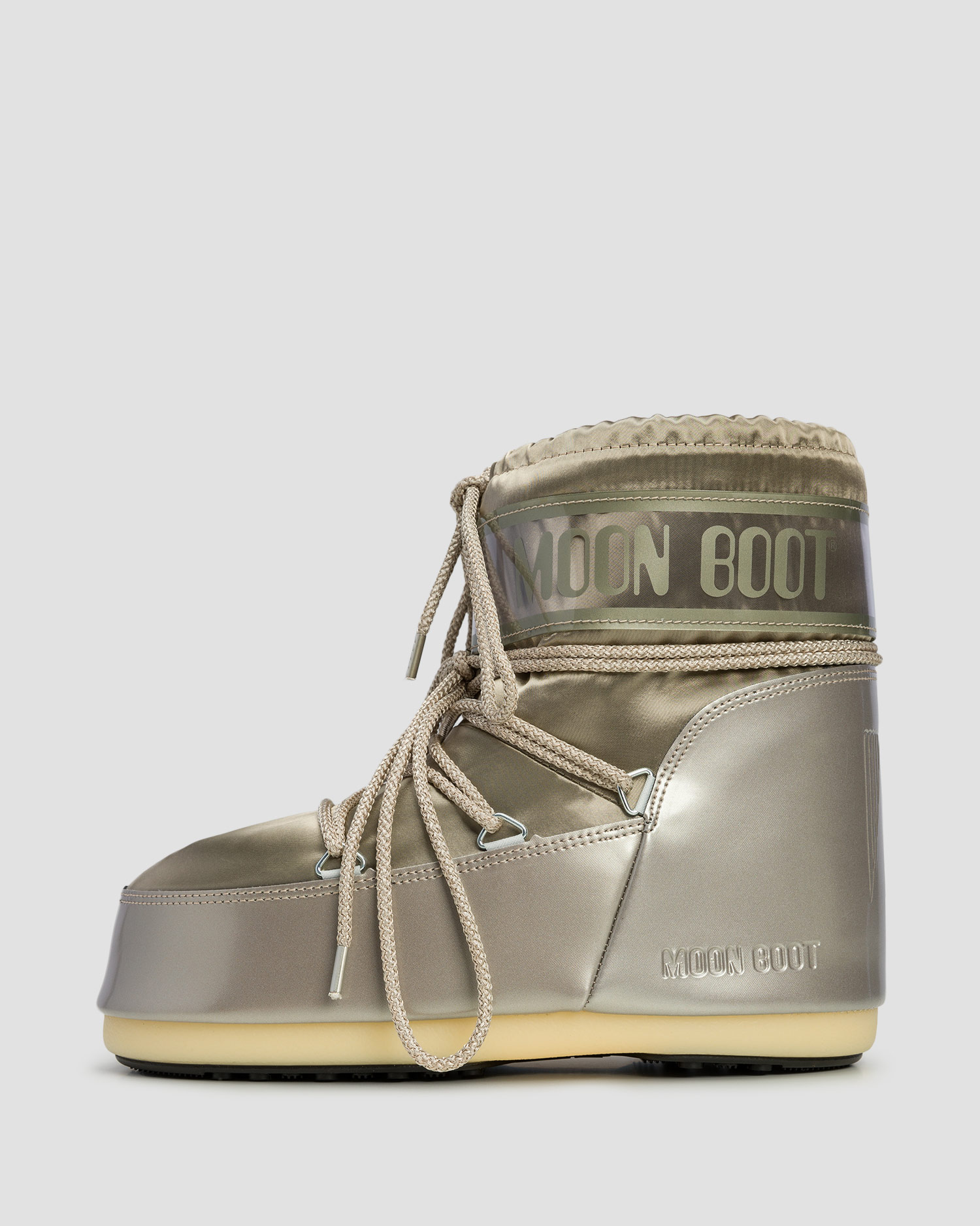 Złote śniegowce damskie Moon Boot Icon Low Glance