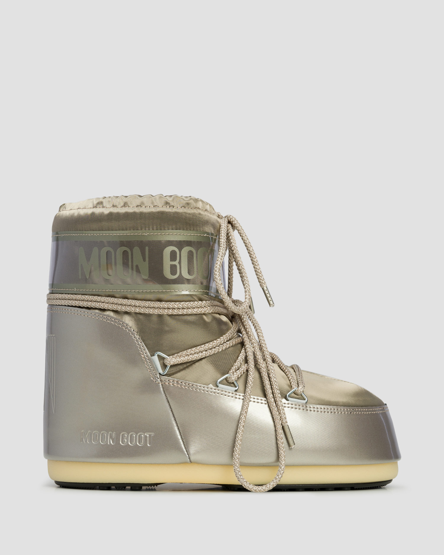 Złote śniegowce damskie Moon Boot Icon Low Glance