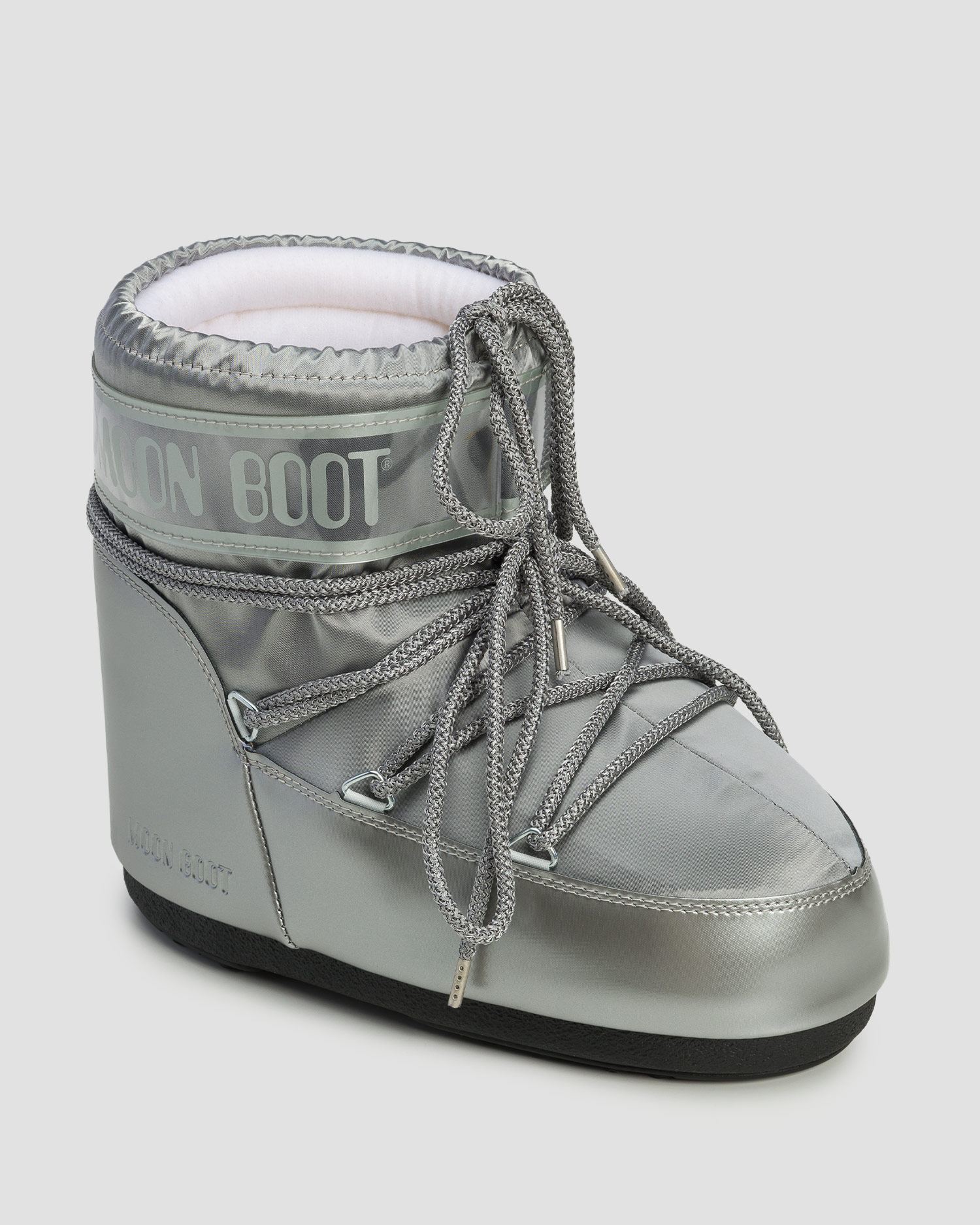 Srebrne śniegowce damskie Moon Boot Icon Low Glance New