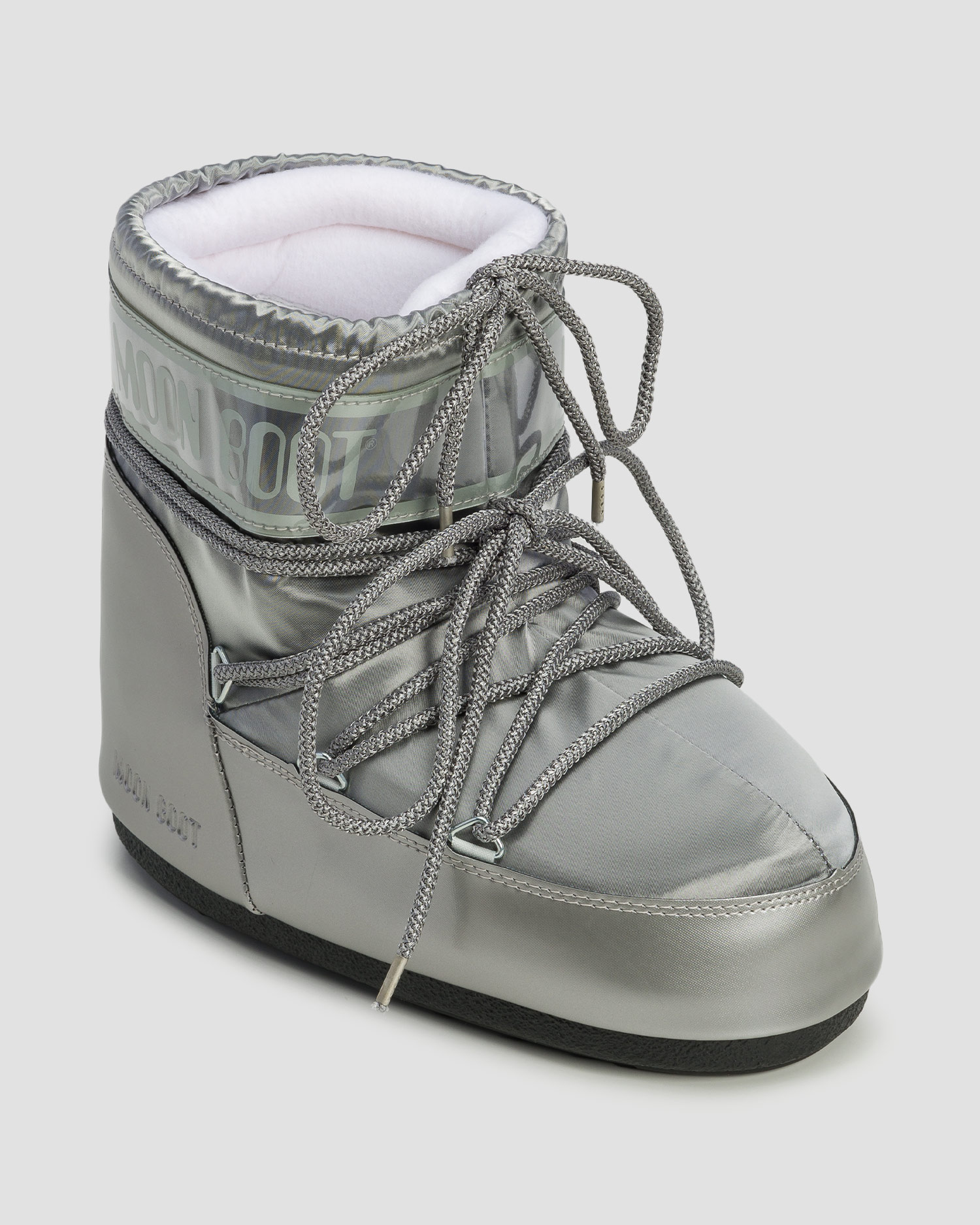 Srebrne śniegowce damskie Moon Boot Icon Low Glance New