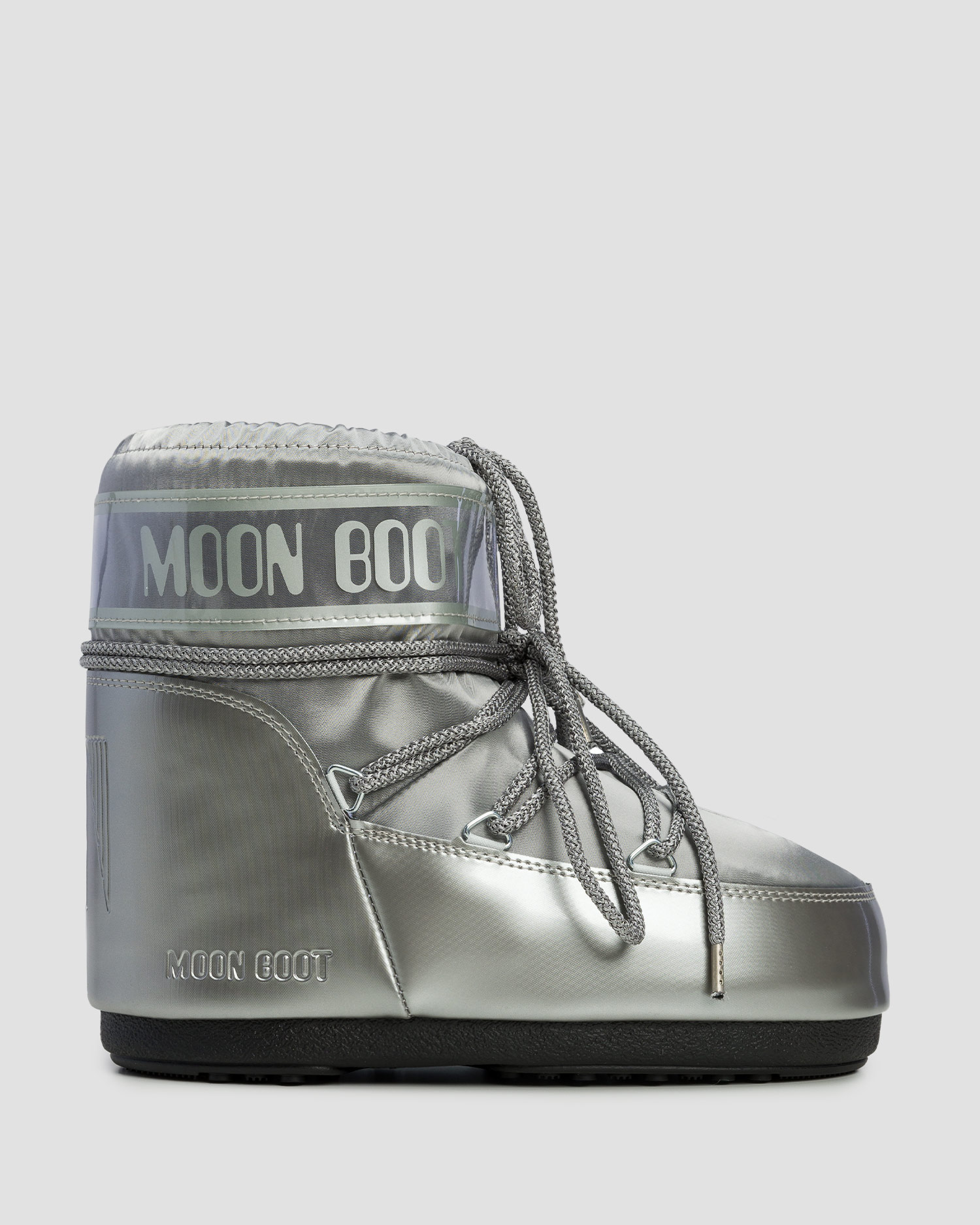 Srebrne śniegowce damskie Moon Boot Icon Low Glance New