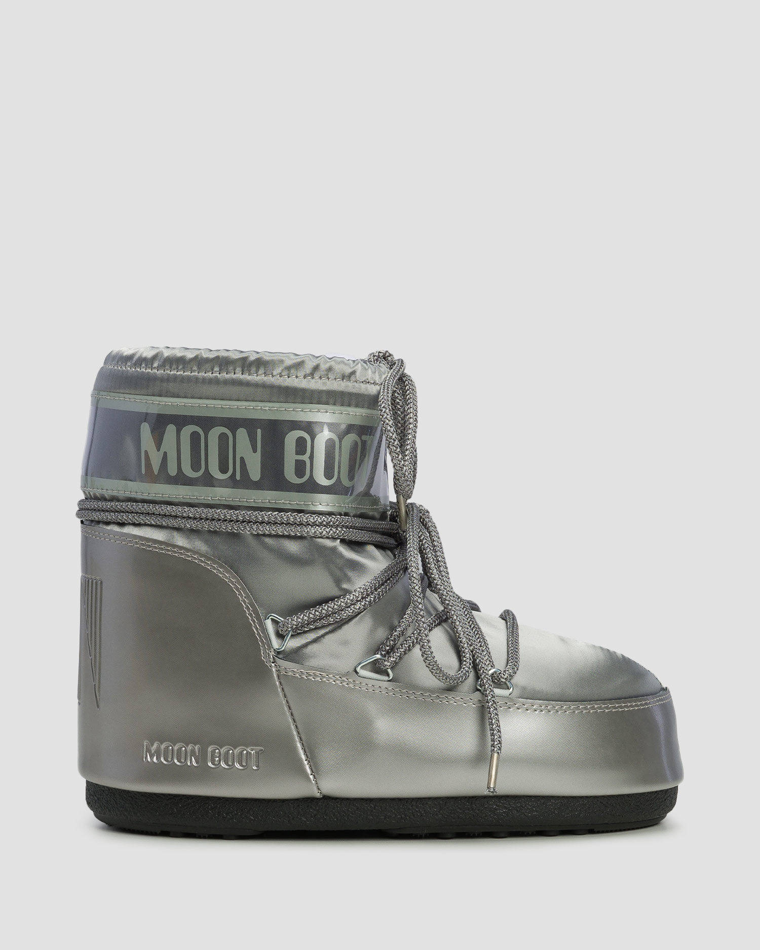 Srebrne śniegowce damskie Moon Boot Icon Low Glance New