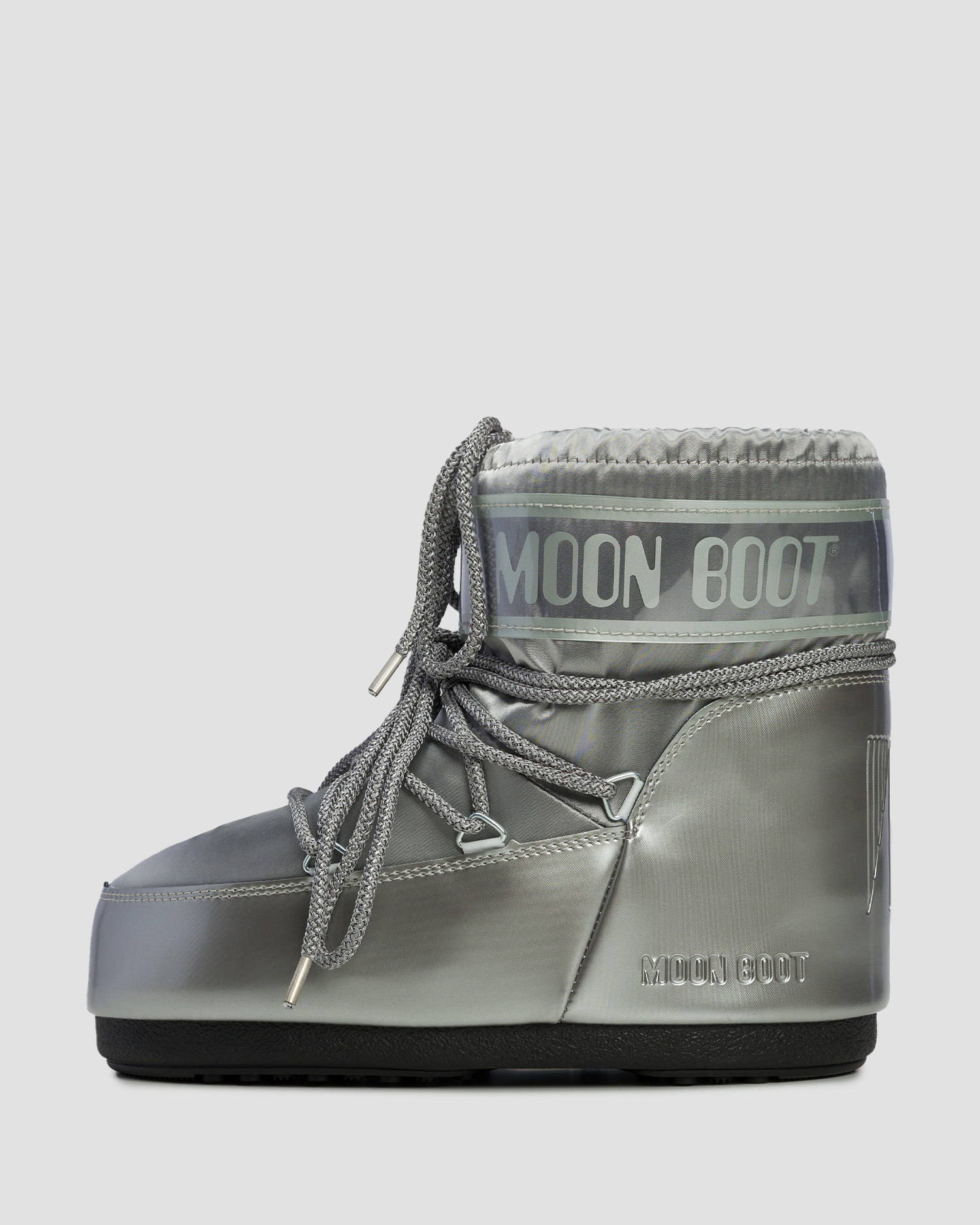 Srebrne śniegowce damskie Moon Boot Icon Low Glance New