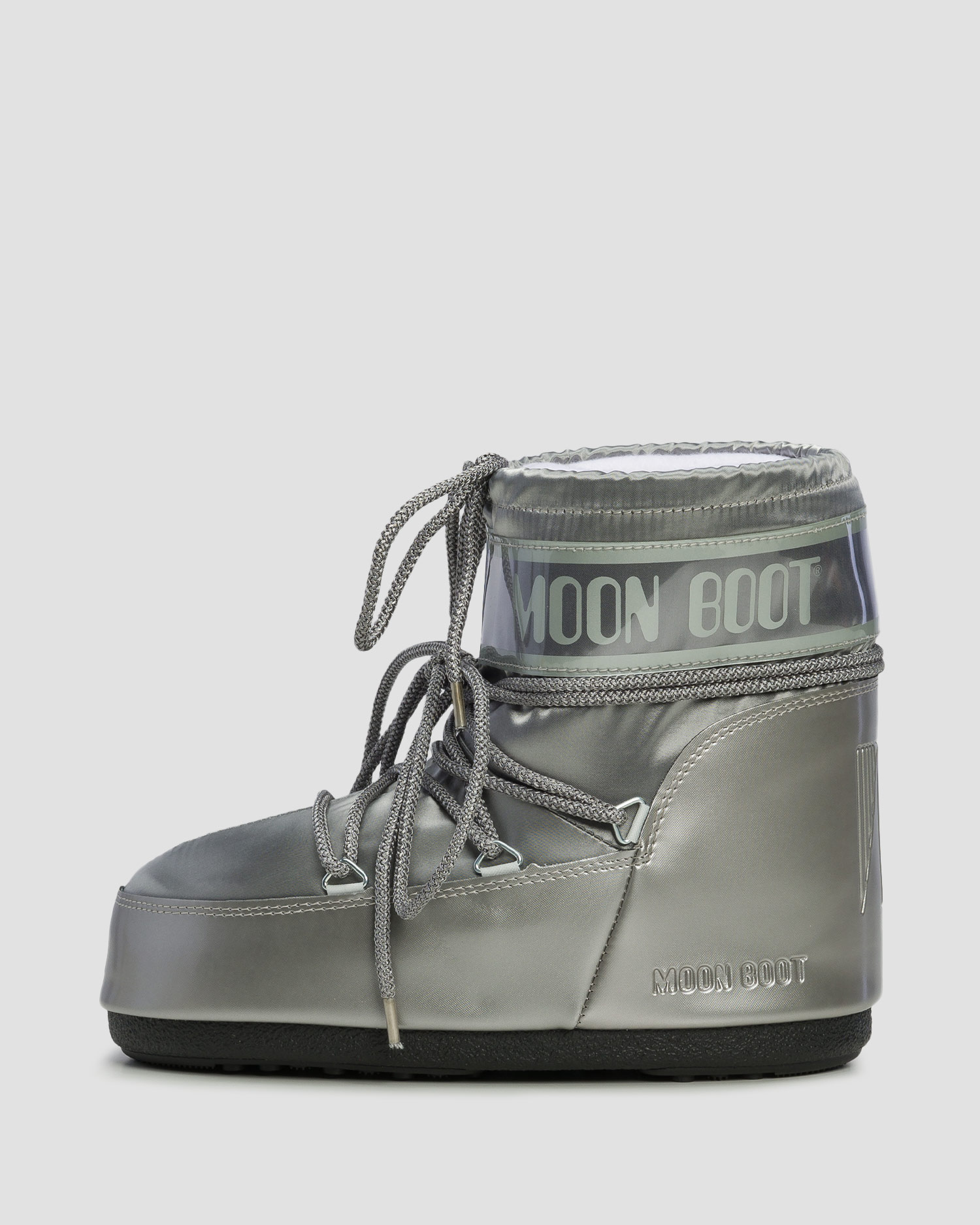 Srebrne śniegowce damskie Moon Boot Icon Low Glance New