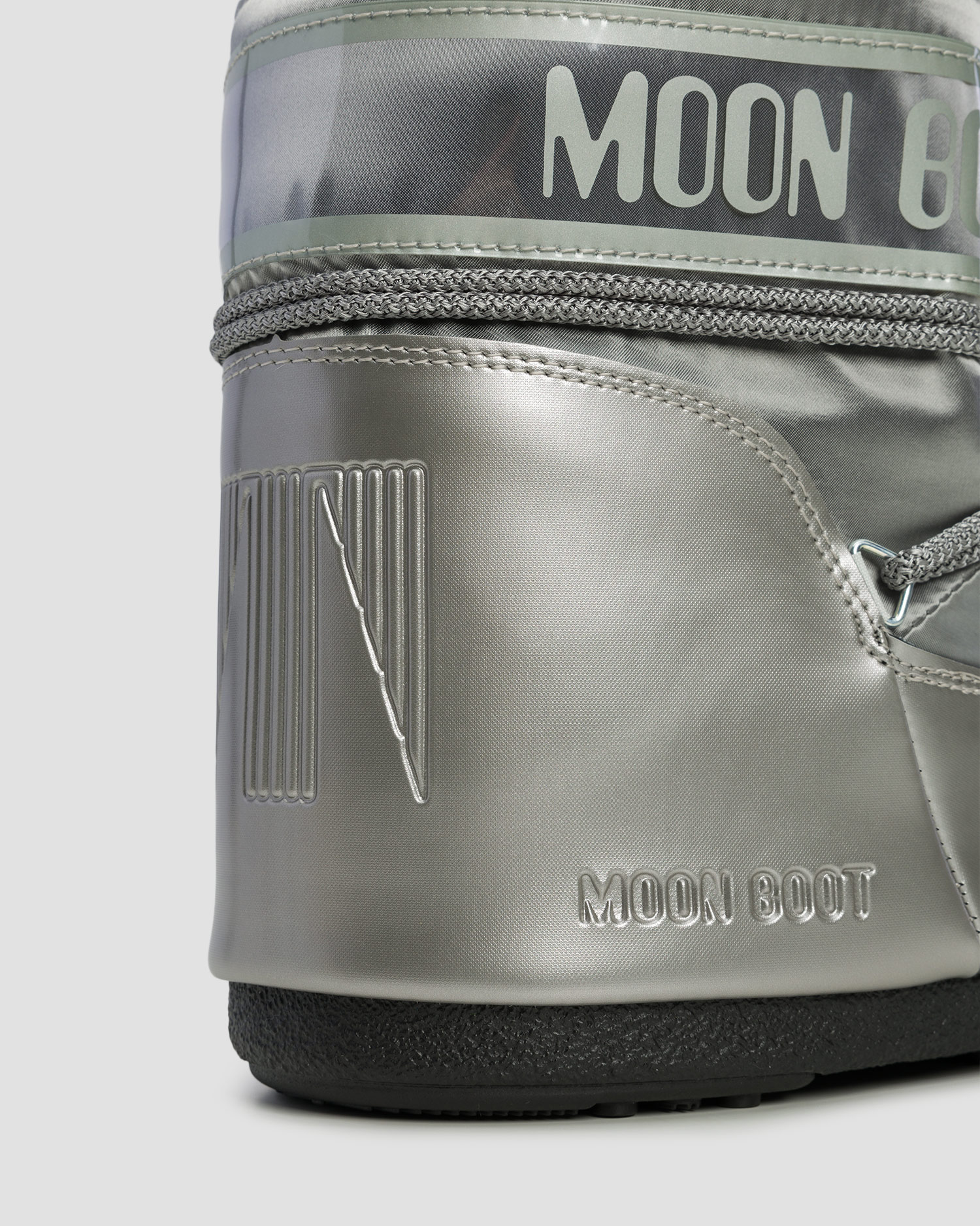 Srebrne śniegowce damskie Moon Boot Icon Low Glance New