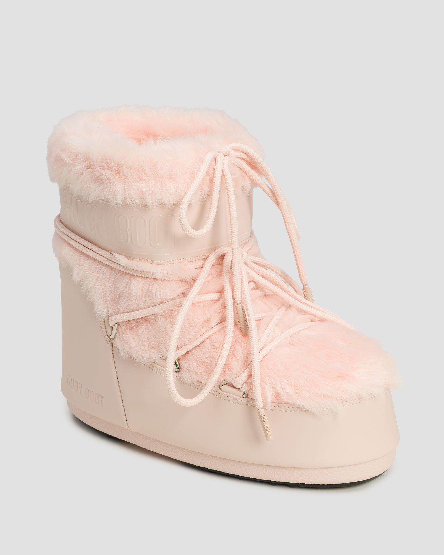 Stivali da neve Moon Boot Icon Low Faux Fur rosa chiaro