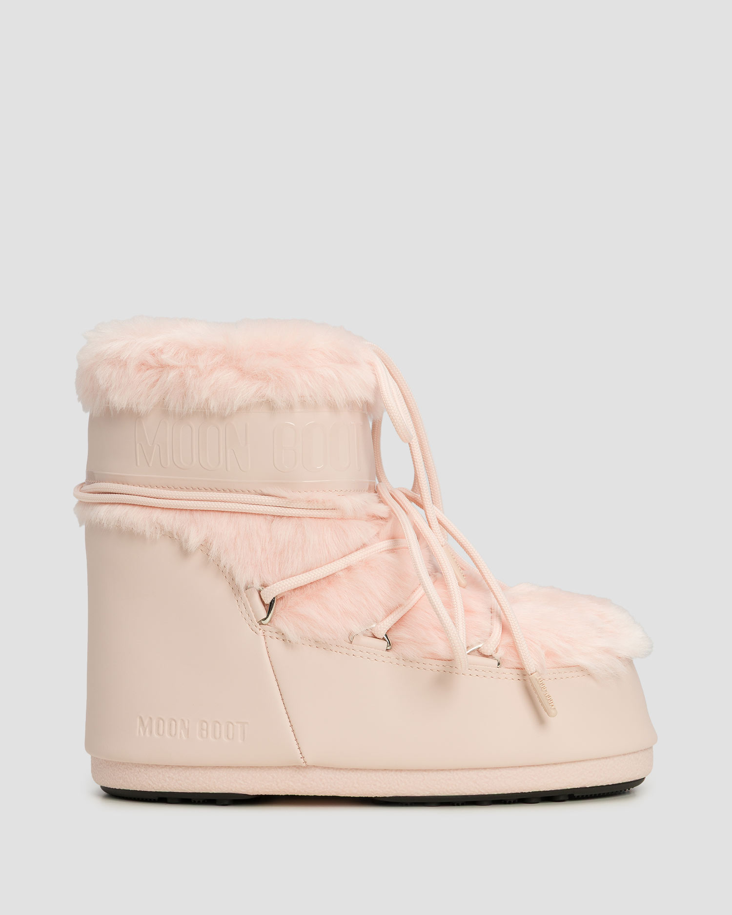 Stivali da neve Moon Boot Icon Low Faux Fur rosa chiaro