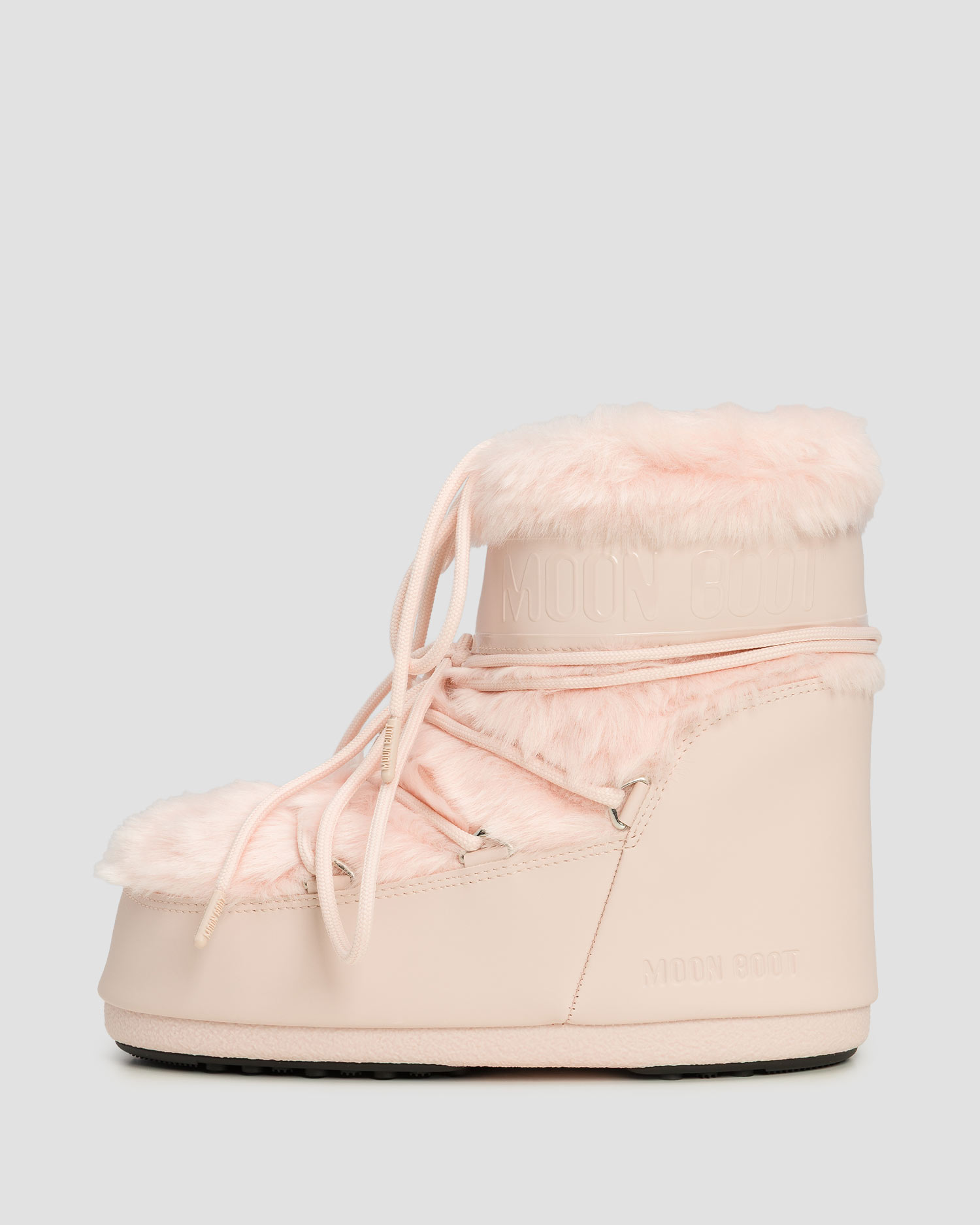 Stivali da neve Moon Boot Icon Low Faux Fur rosa chiaro