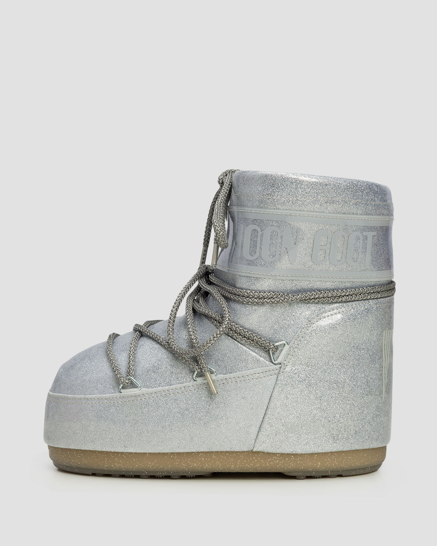 Stříbrné dámské sněhule Moon Boot Icon Low Glitter