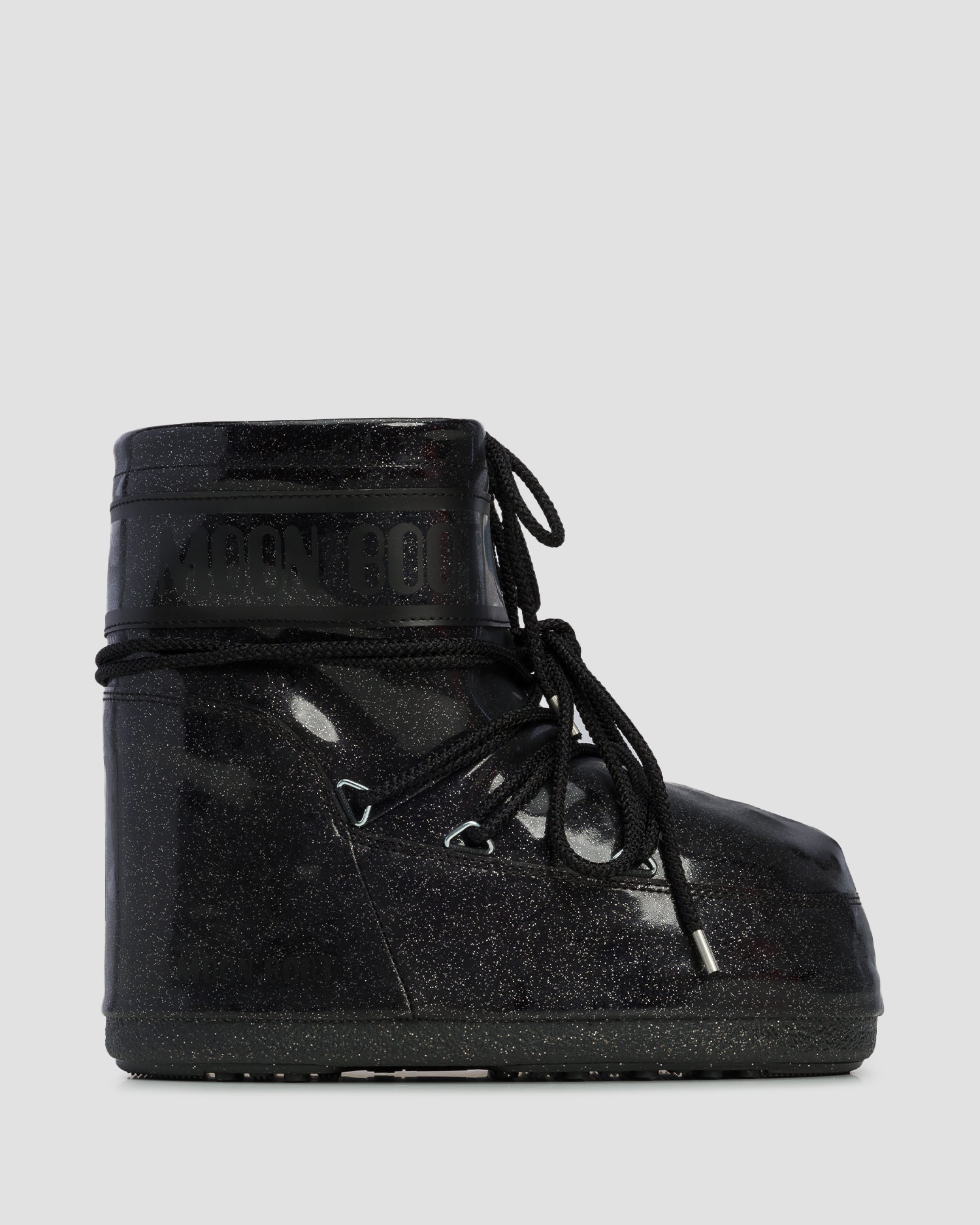 Czarne śniegowce damskie Moon Boot Icon Low Glitter New