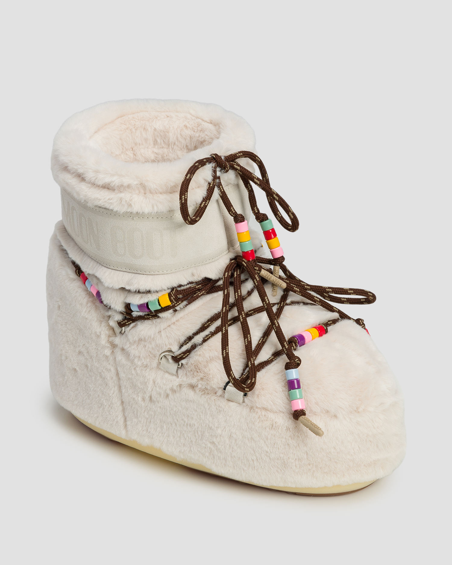 Moon Boot Icon Low Faux Fur Beads New Pelz-Winterstiefel für Damen