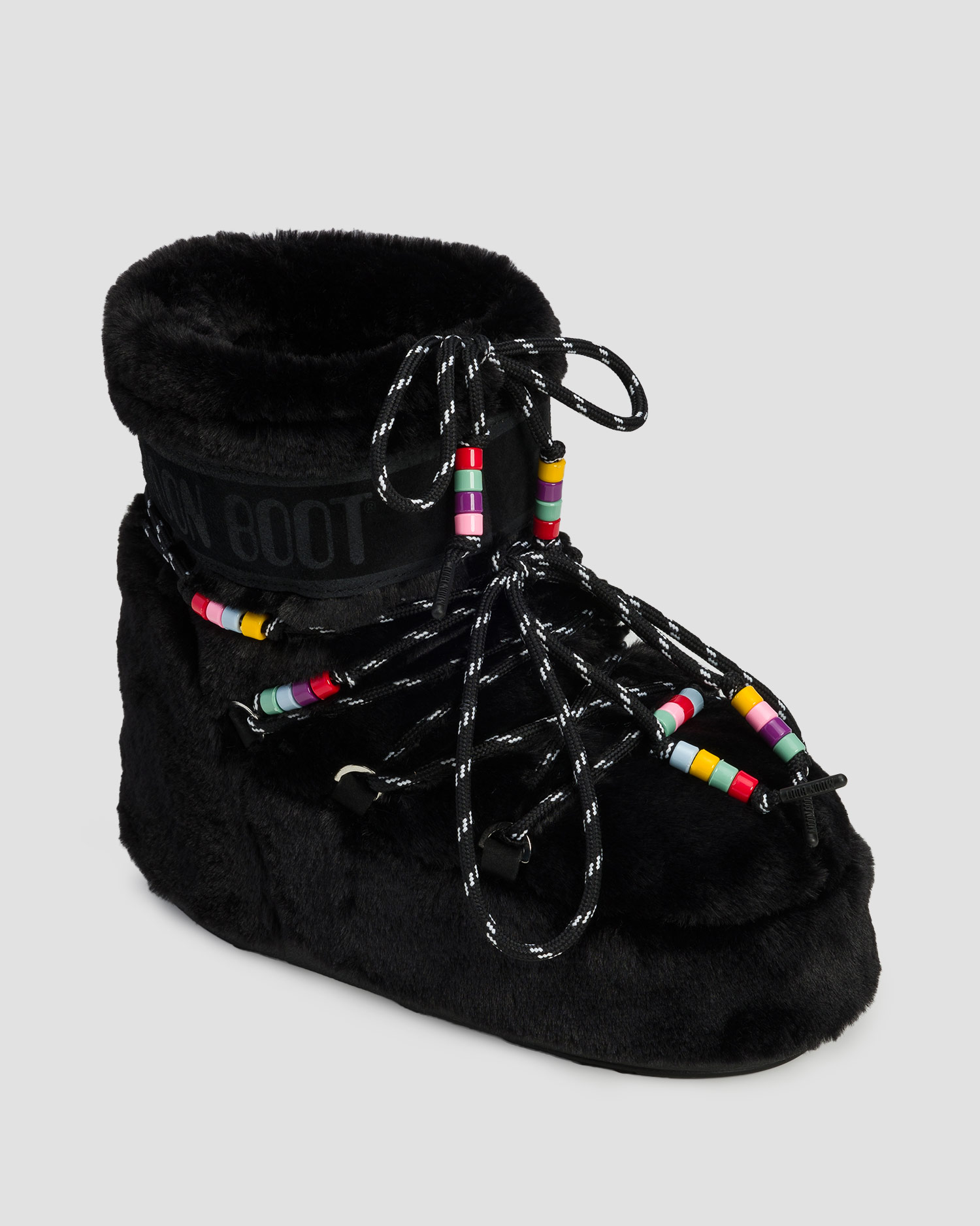 Moon Boot Icon Low Faux Fur Beads New Pelz-Winterstiefel für Damen