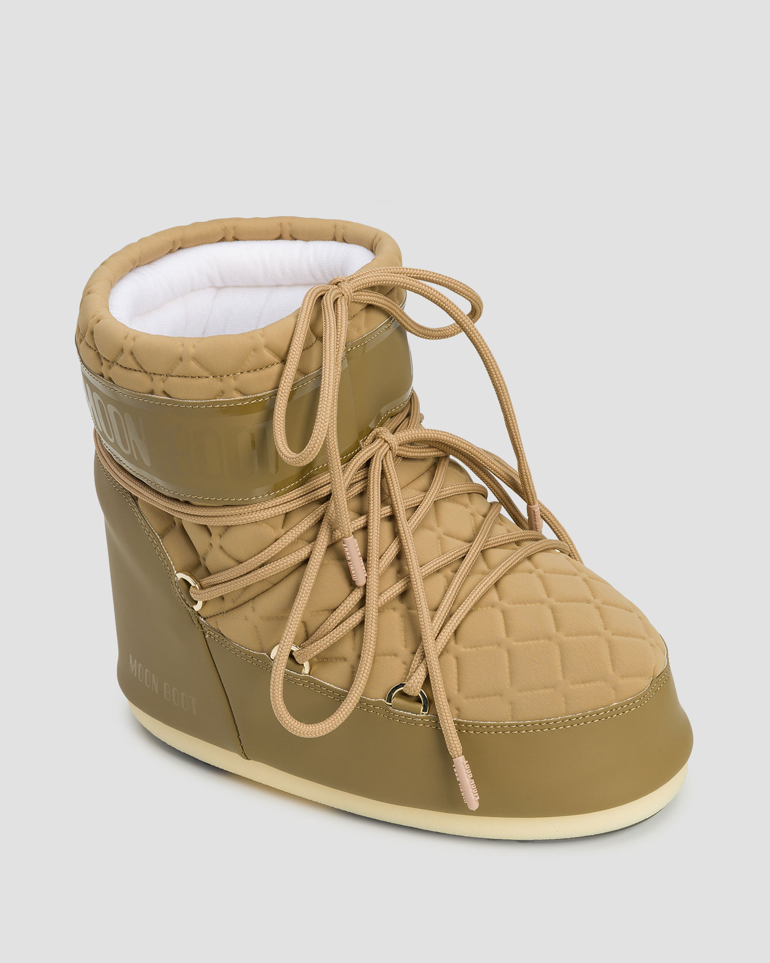 Women's light brown winter boots Moon Boot Icon Low Quilt