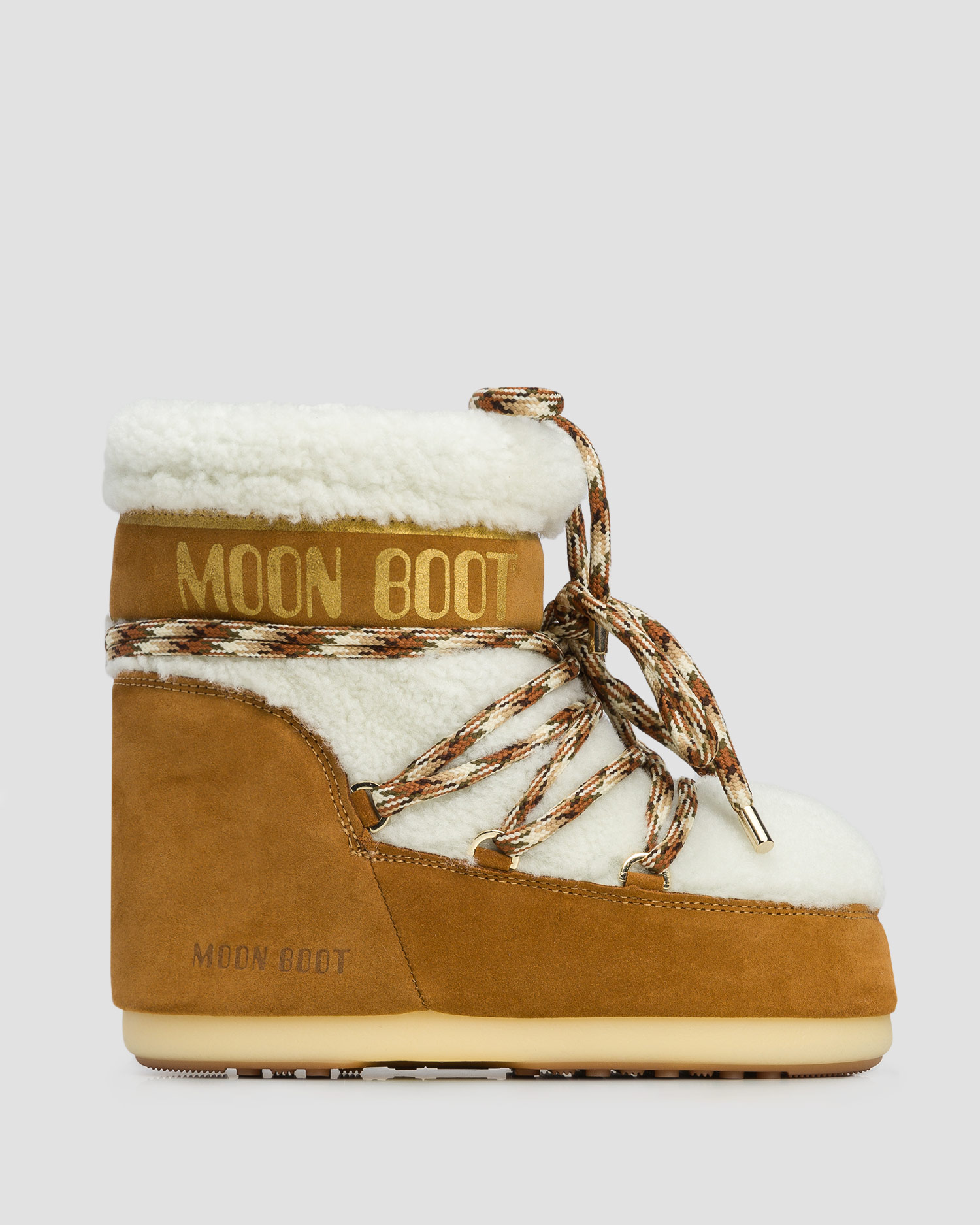 Skórzane buty zimowe damskie Moon Boot Icon Low Shearling