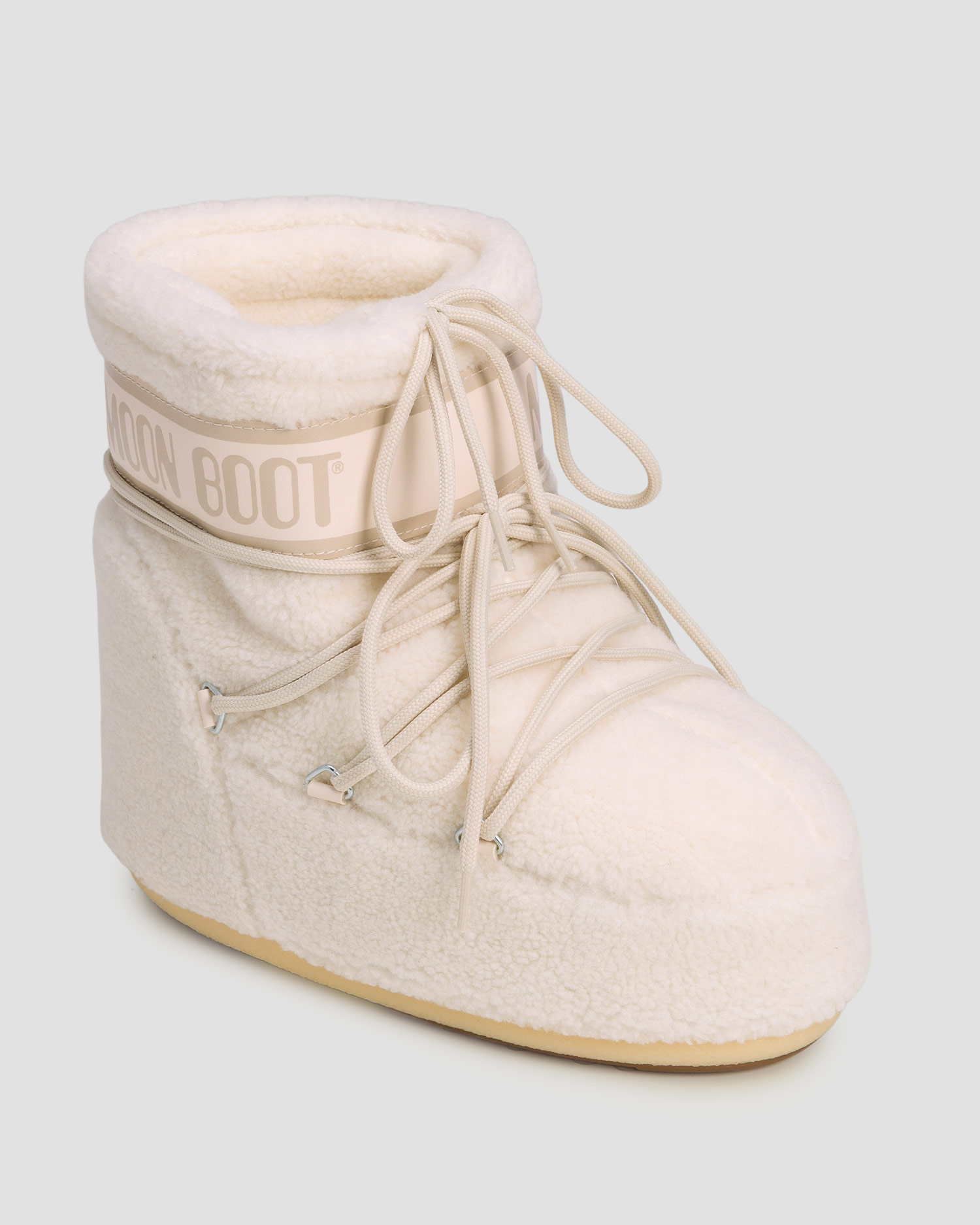 Béžové sněhule Moon Boot Icon Low Fleece