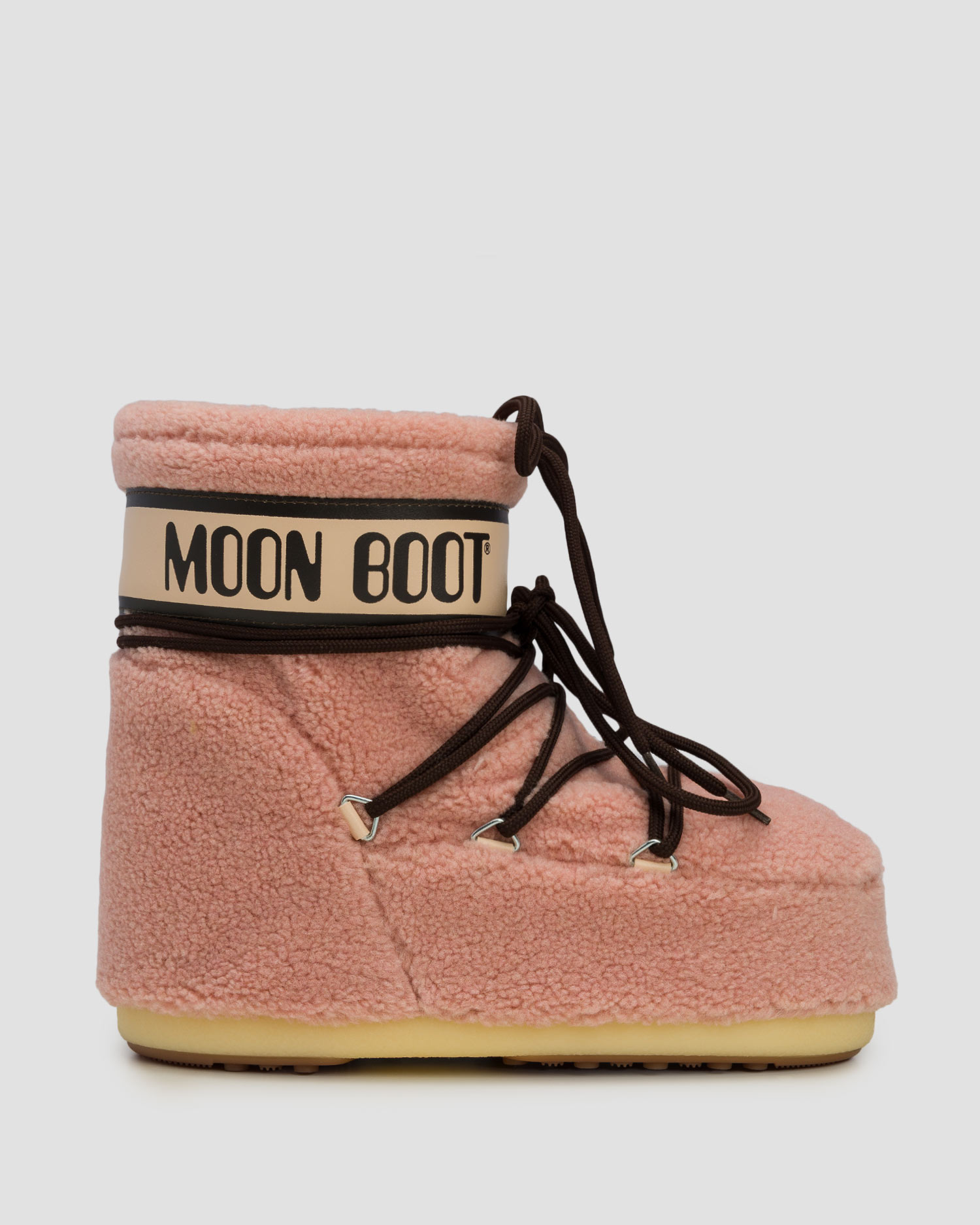 Růžové dámské zimní boty Moon Boot Icon Low Fleece