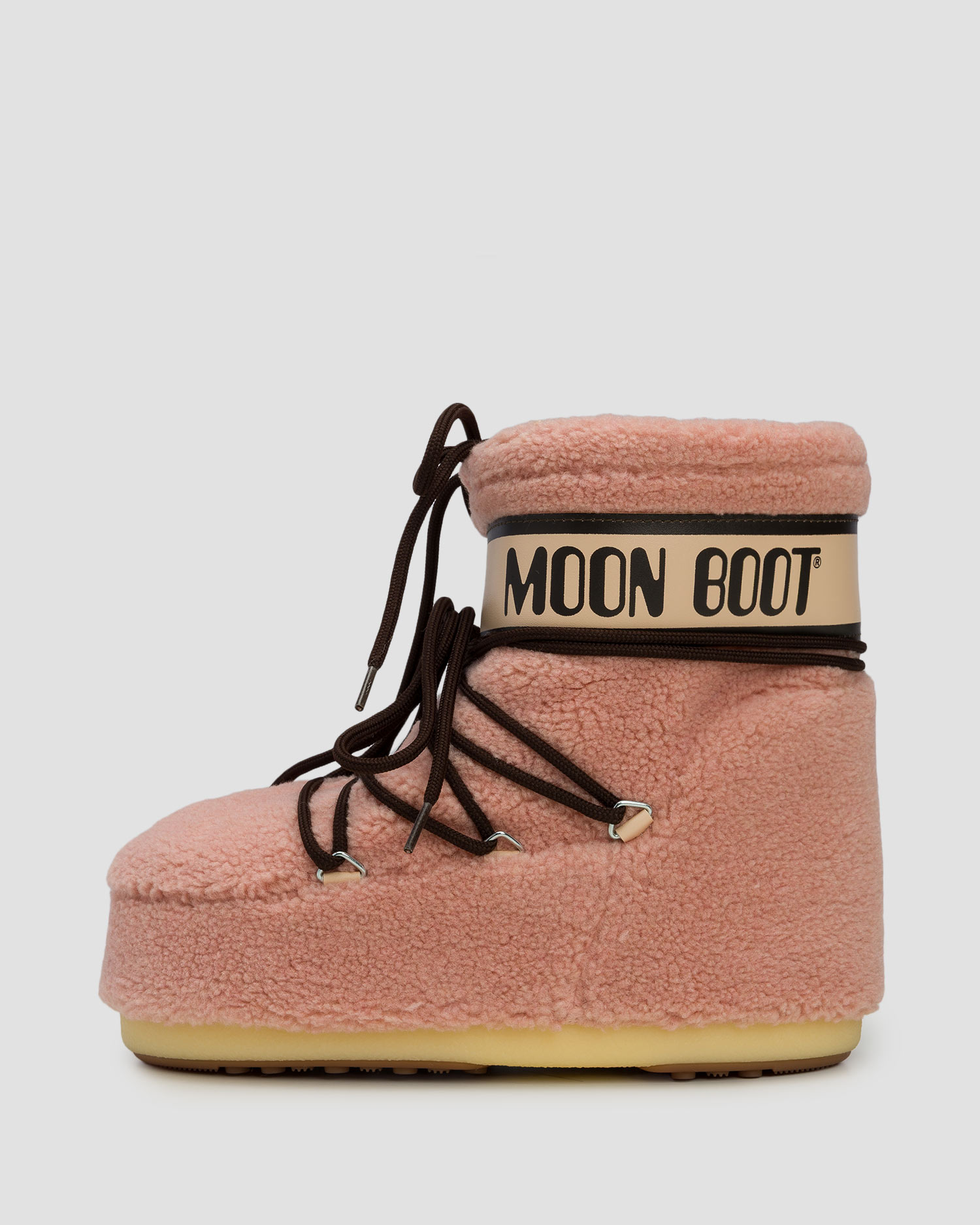 Růžové dámské zimní boty Moon Boot Icon Low Fleece