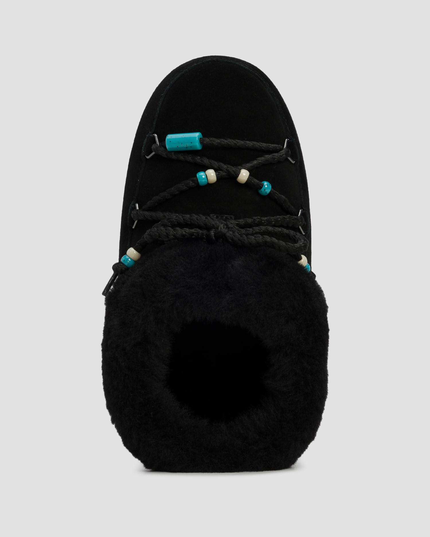 Czarne buty zimowe damskie Moon Boot Resort Evx Mule Suede Beads