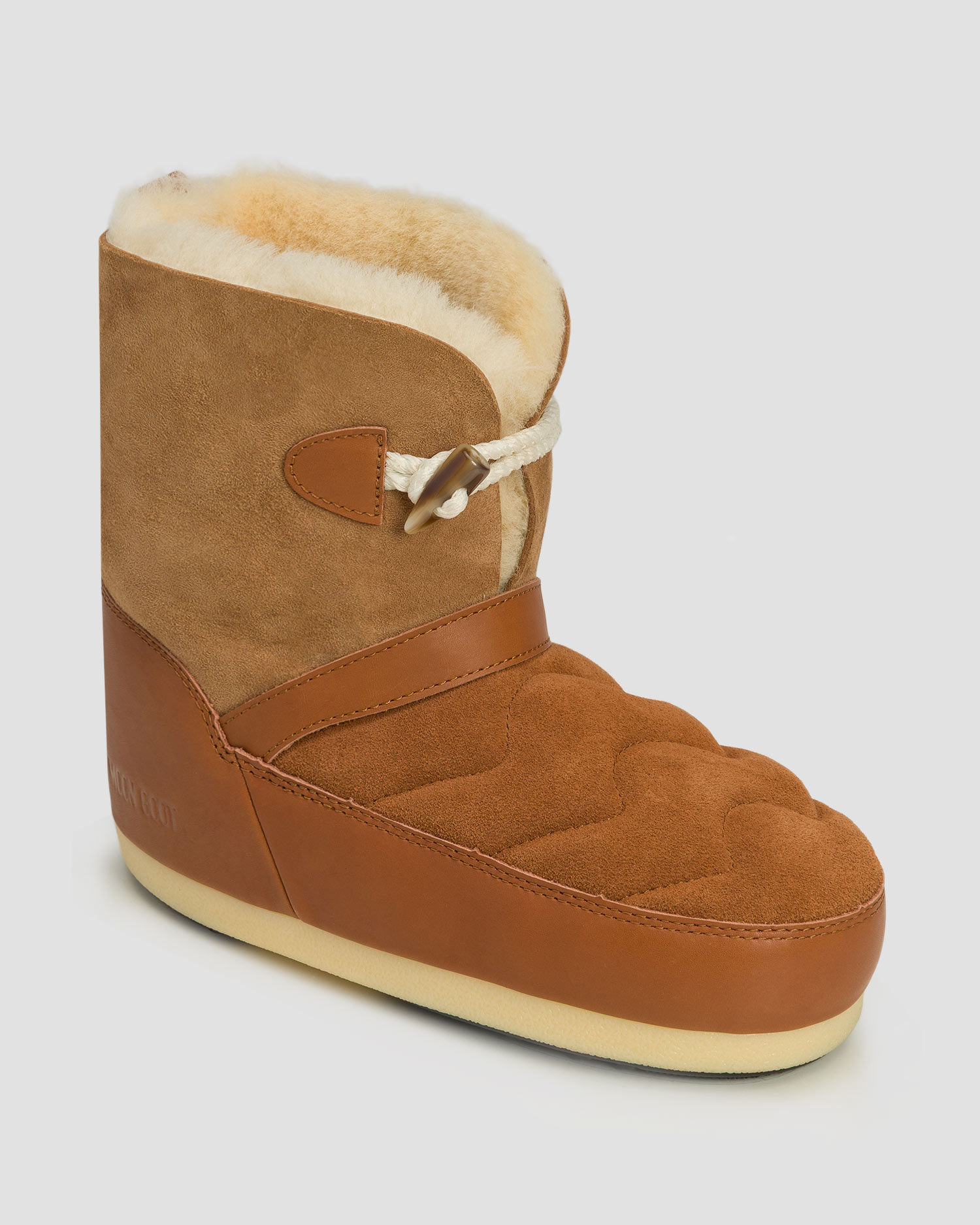 Kožené dámské zimní boty Moon Boot Evx Igloo, Barva/Vzor: Brązowy