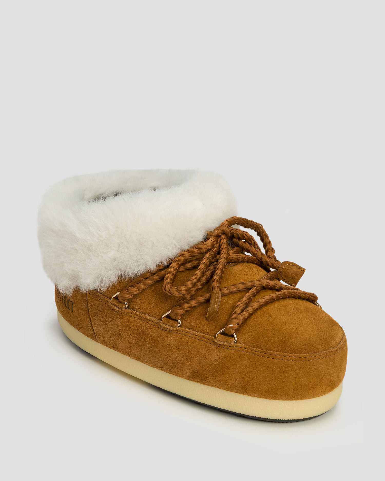 Zamszowe buty zimowe Moon Boot Evx Mule Suede