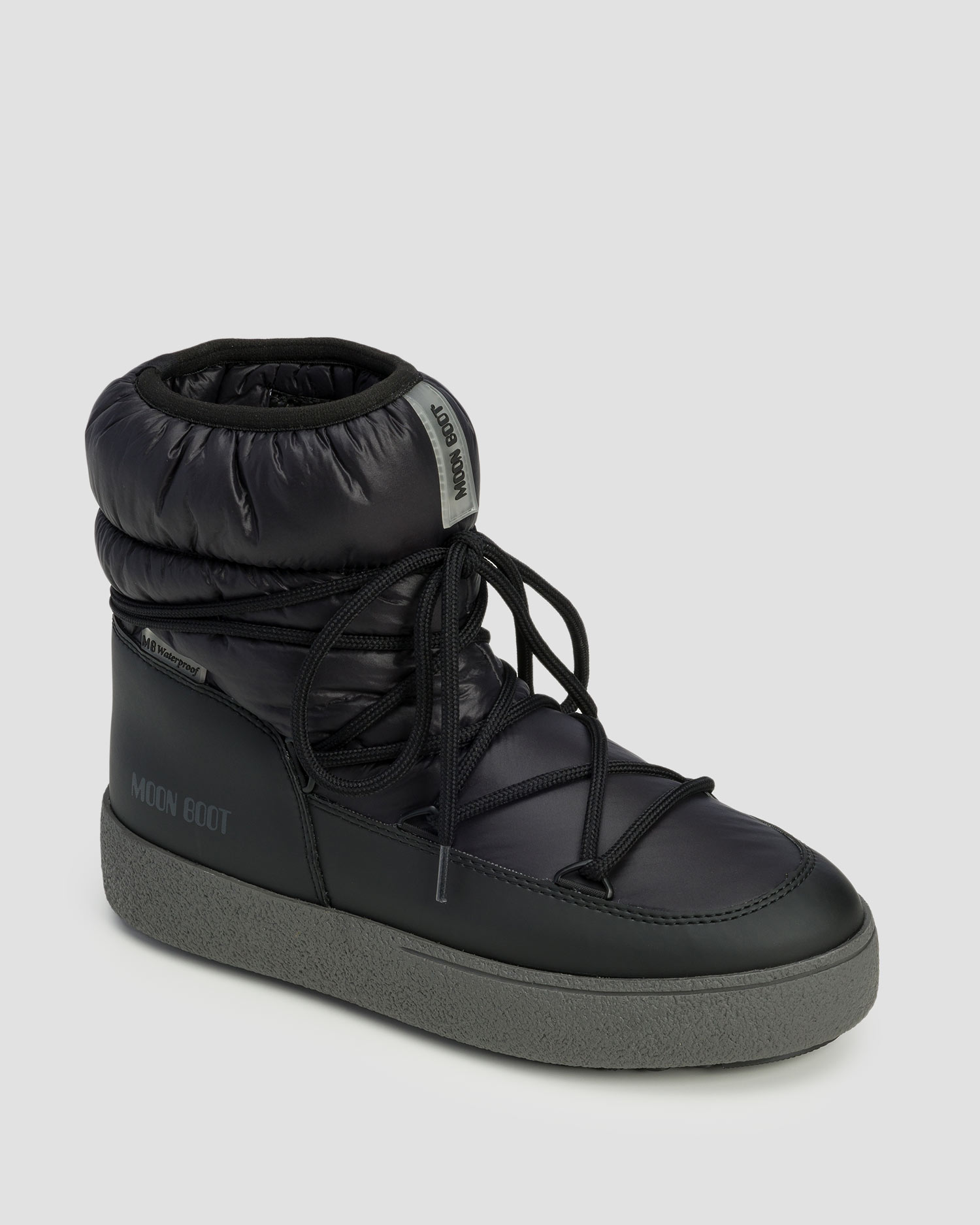 Czarne buty zimowe damskie Moon Boot Ltrack Low Nylon Wp