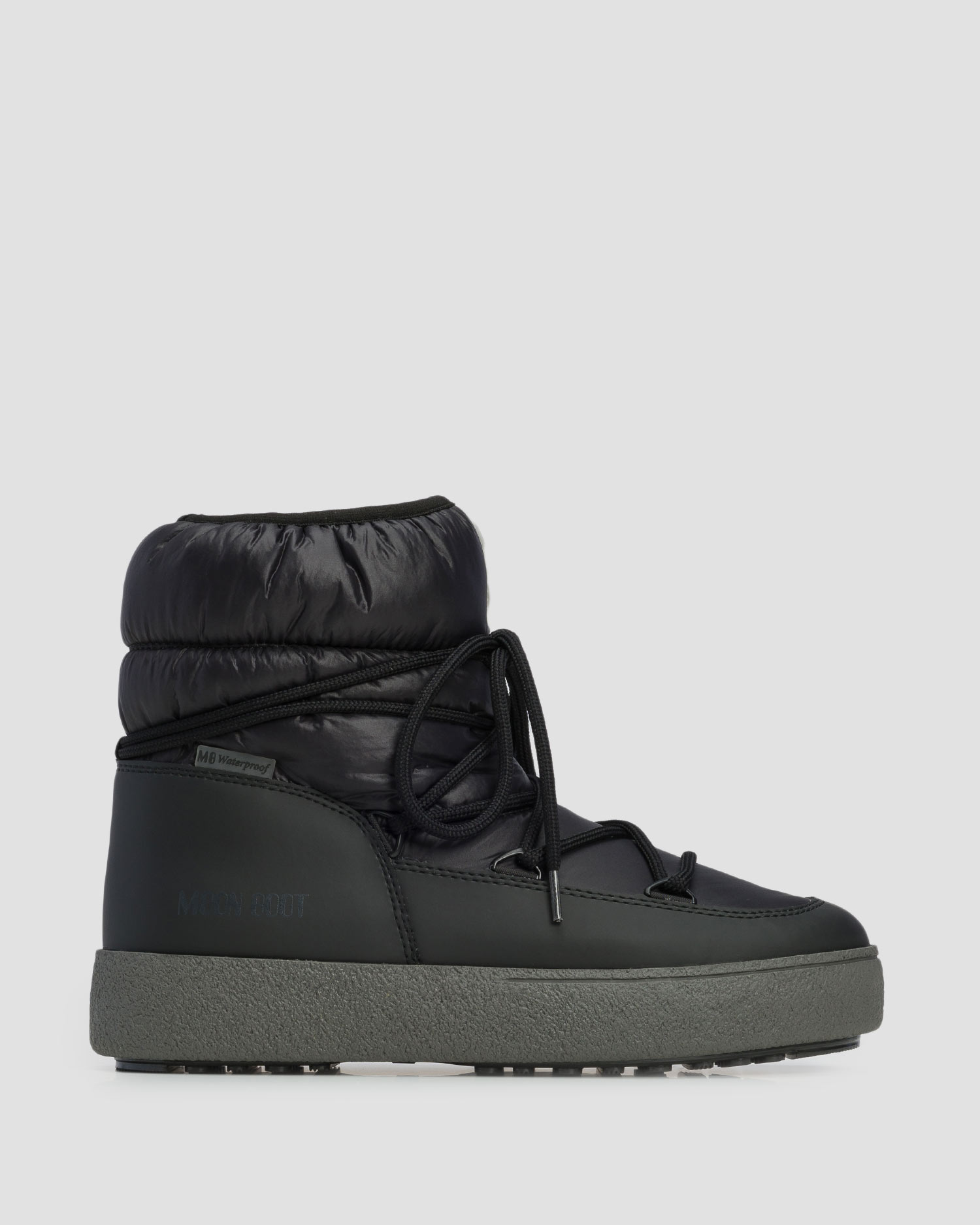 Czarne buty zimowe damskie Moon Boot Ltrack Low Nylon Wp