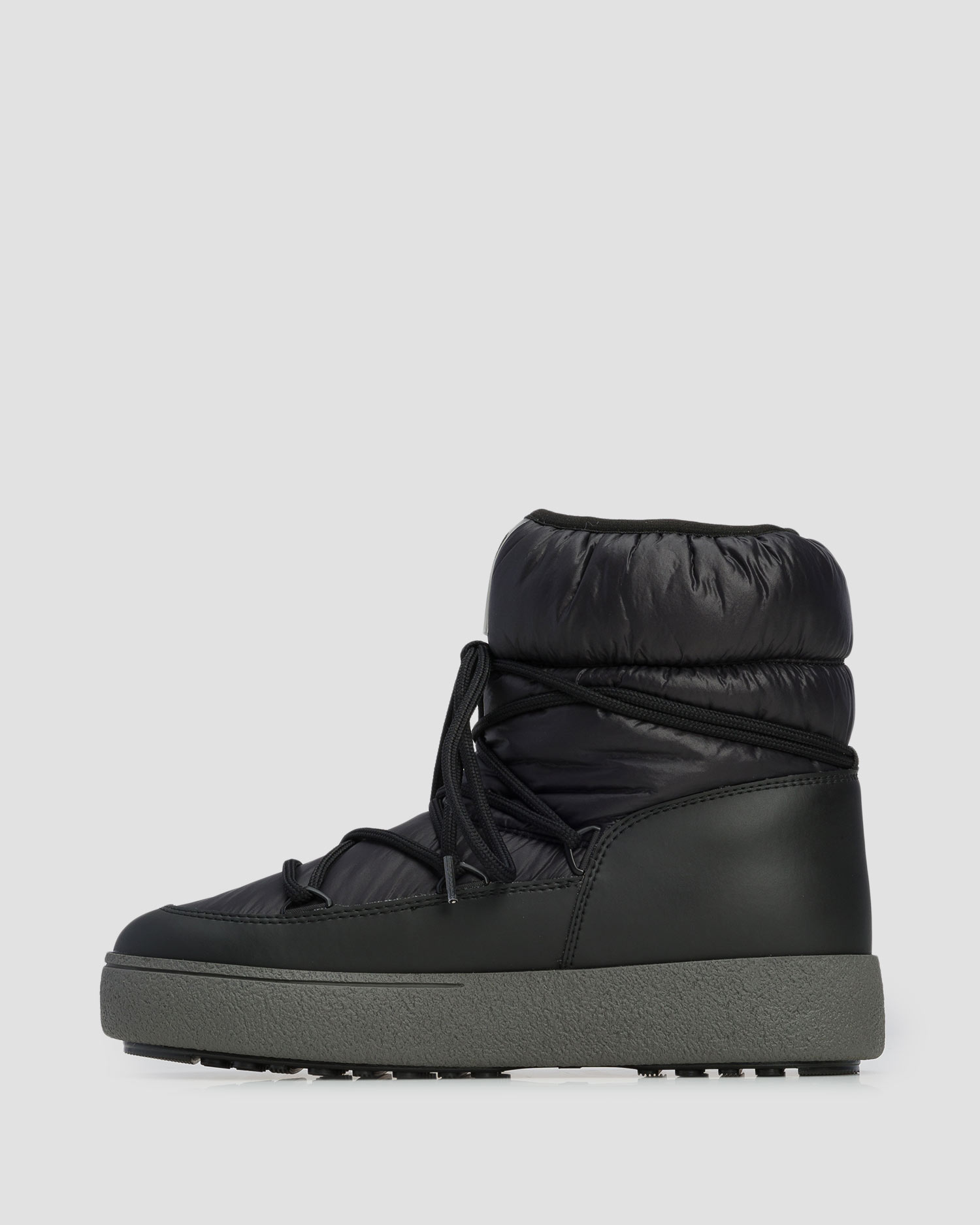 Czarne buty zimowe damskie Moon Boot Ltrack Low Nylon Wp