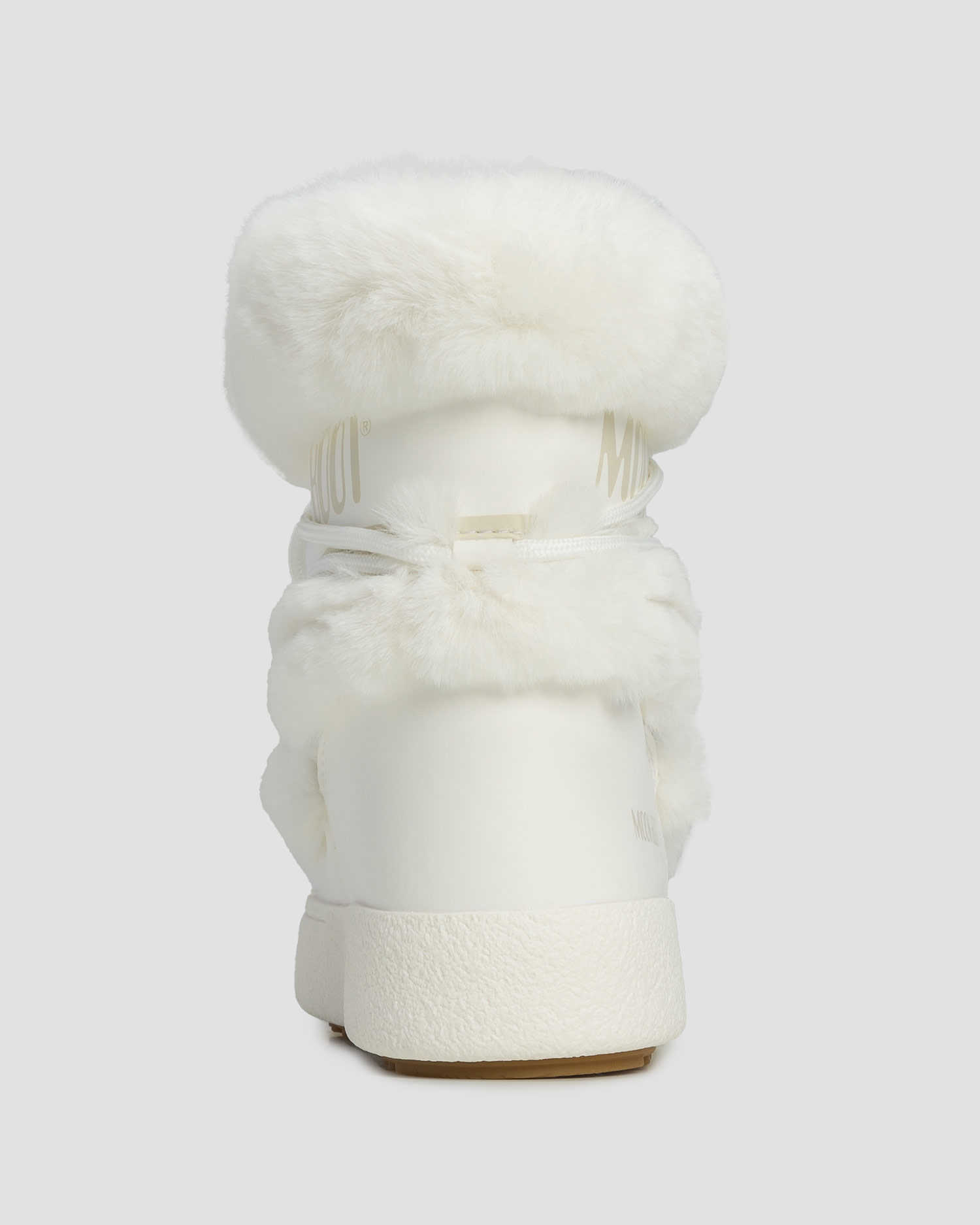 Białe śniegowce z futerkiem damskie Moon Boot Ltrack Faux Fur Wp New