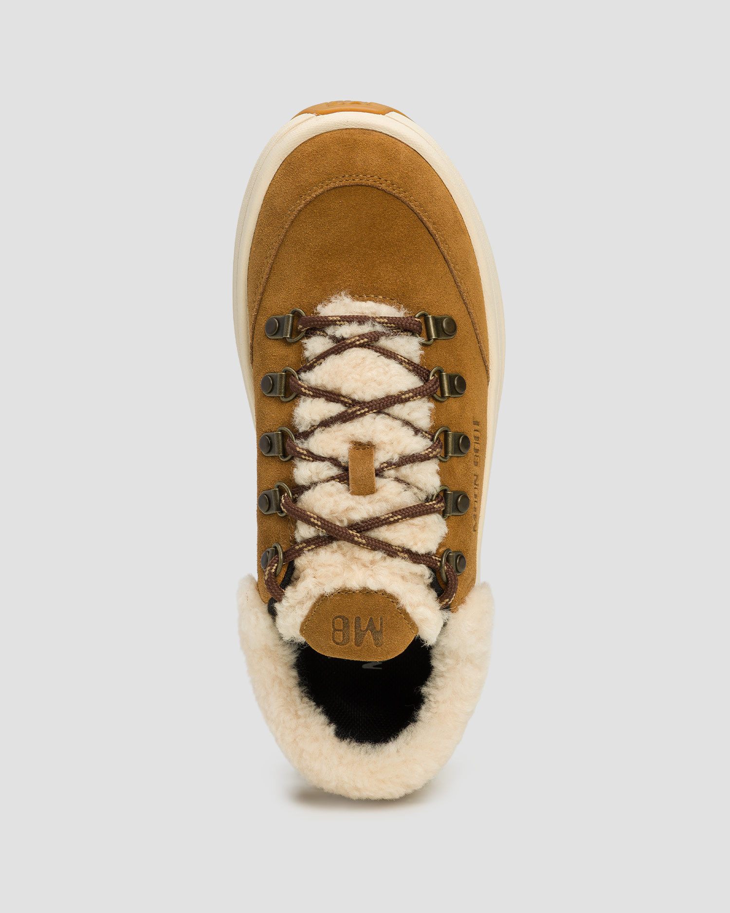 Brown suede sneakers with fur Moon Boot Moon247 City Shearling