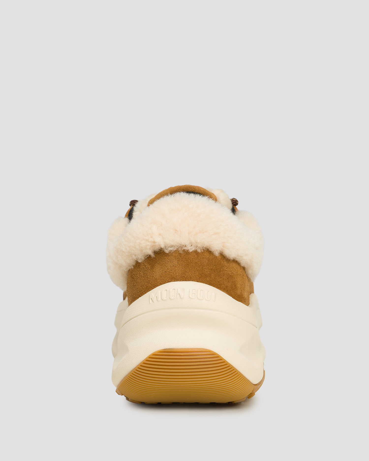 Brown suede sneakers with fur Moon Boot Moon247 City Shearling