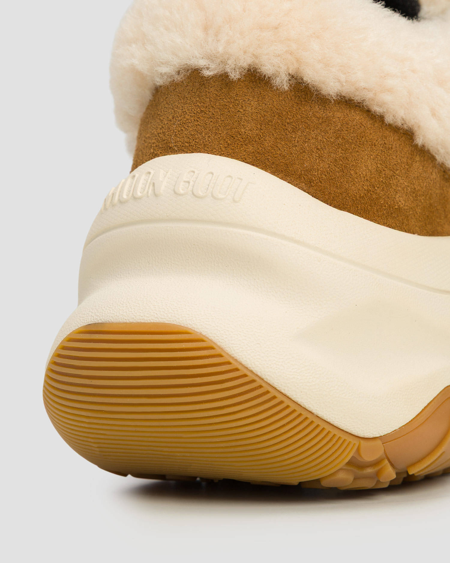 Brown suede sneakers with fur Moon Boot Moon247 City Shearling