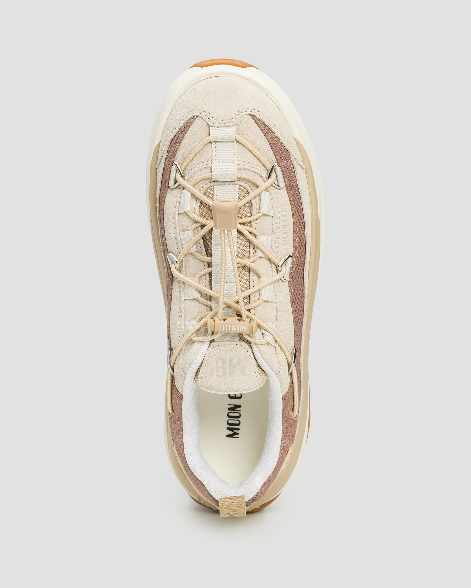 Sneakers beiges pour femmes Moon Boot Moon247 Xlace