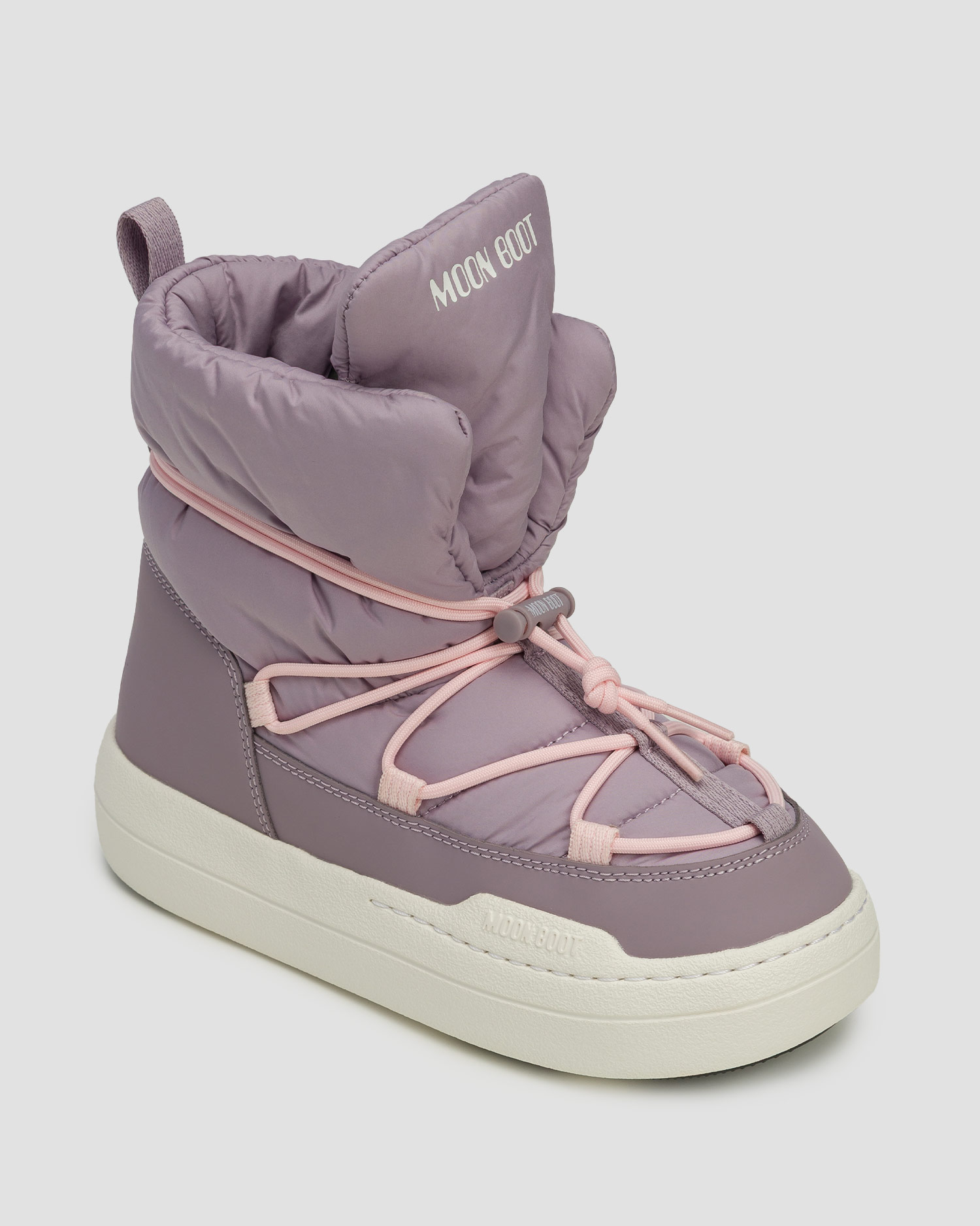 Dětské světle fialové sněhule Moon Boot JR Park Lace Mid