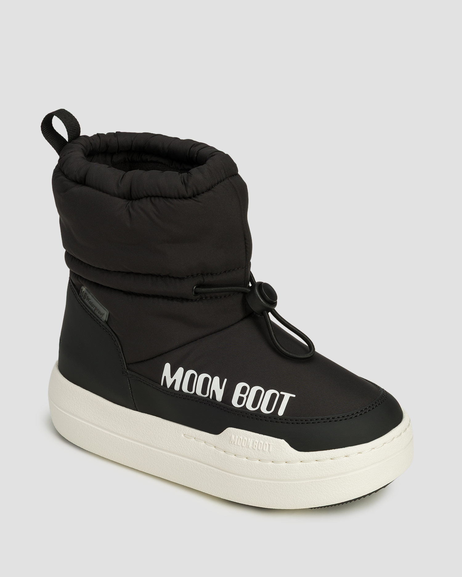 Czarne śniegowce dziecięce Moon Boot JR Park Tube Mid WP