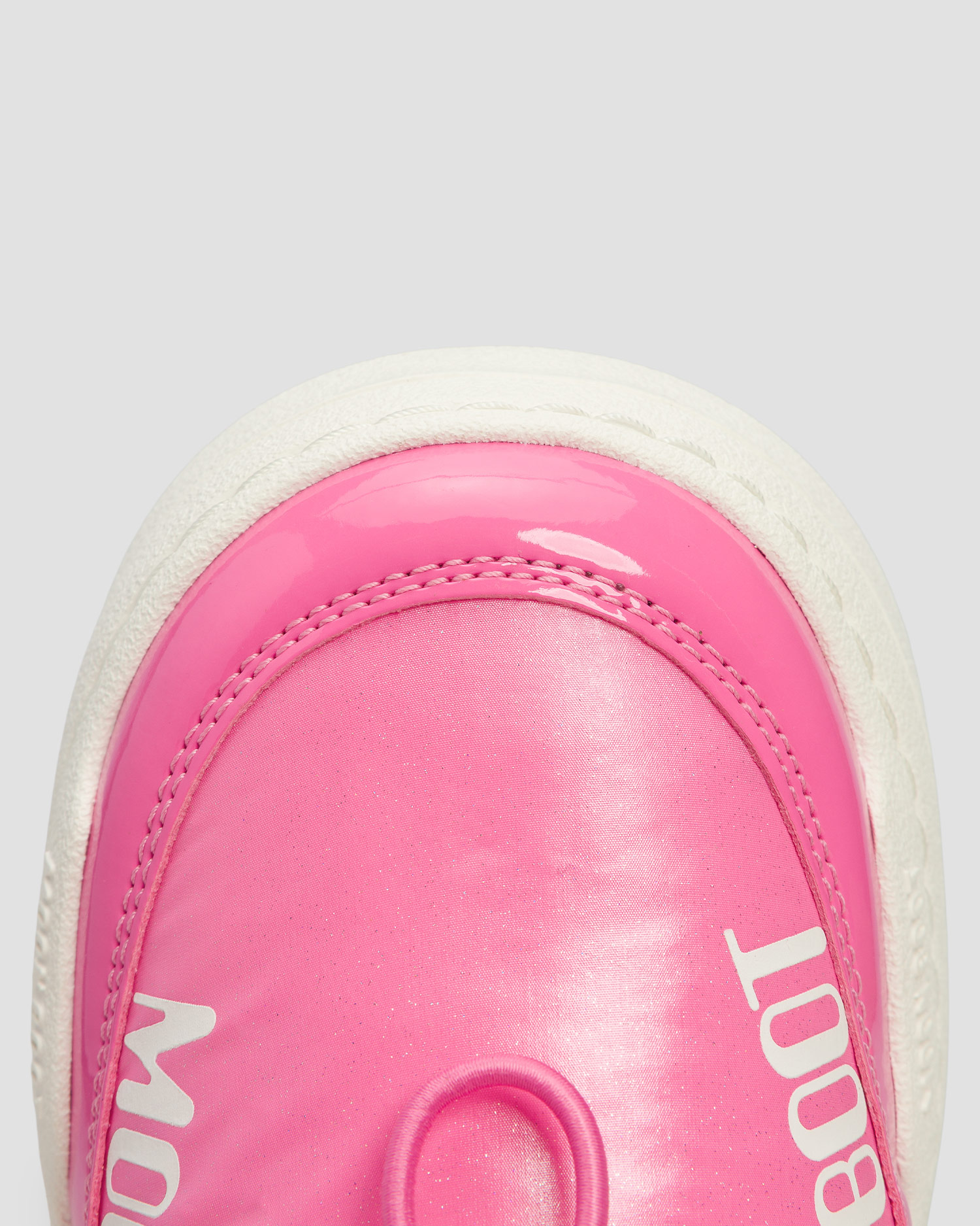 Różowe śniegowce dziecięce Moon Boot JR Park Tube Mid Glitter WP