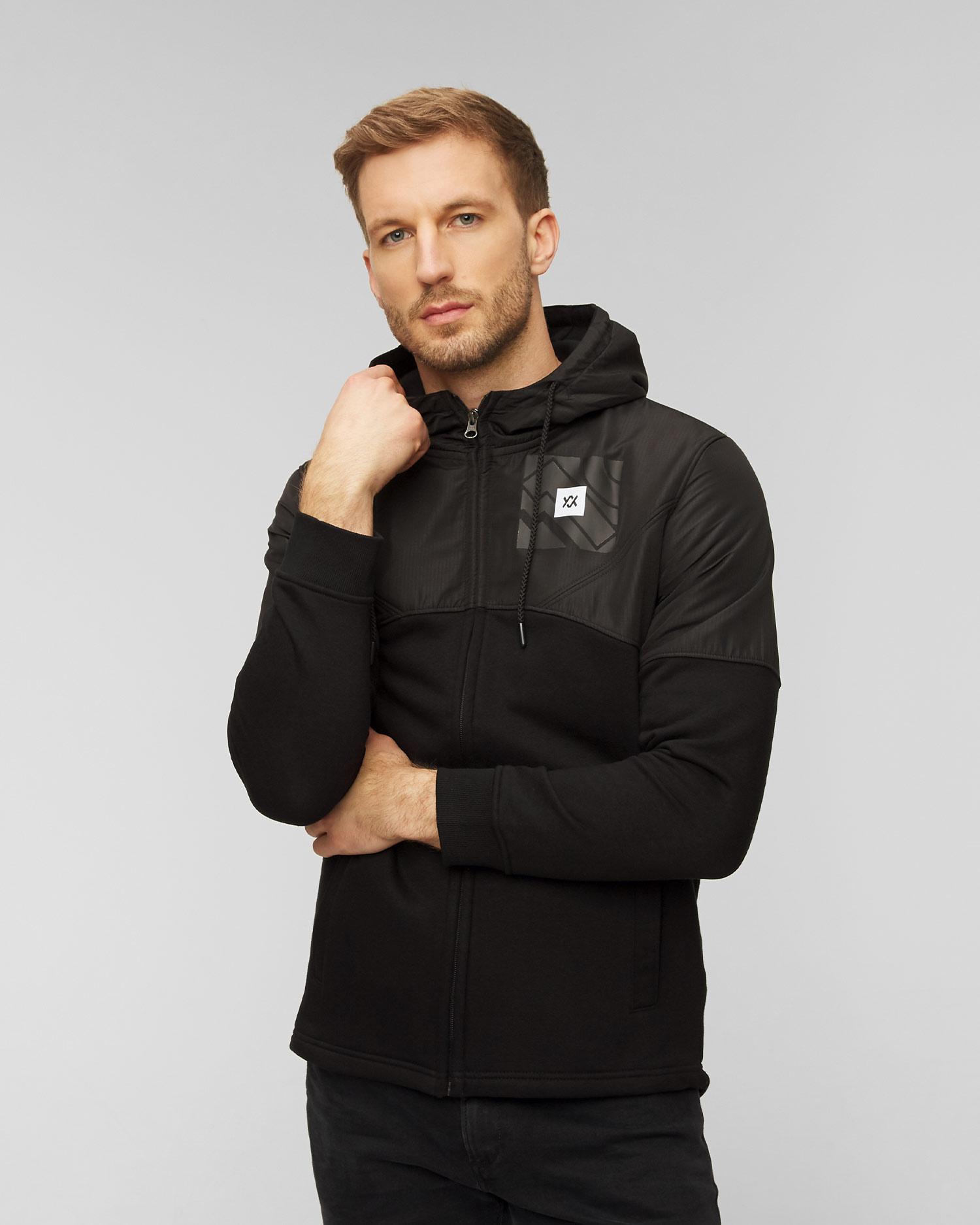 Czarna bluza hybrydowa męska Volkl 100 Years Sweat Jacket Black