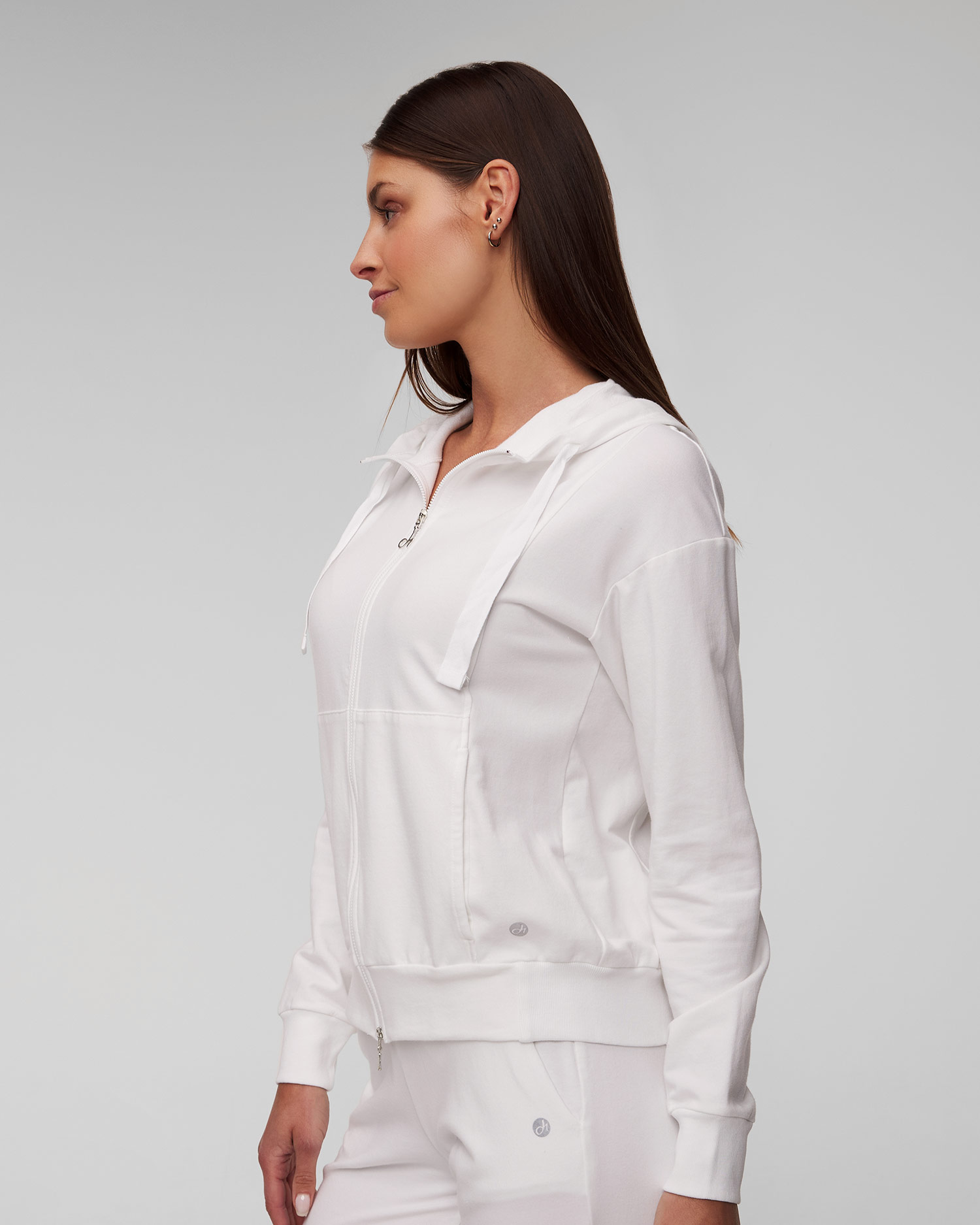 Sweat-shirt à capuche blanc pour femmes Deha