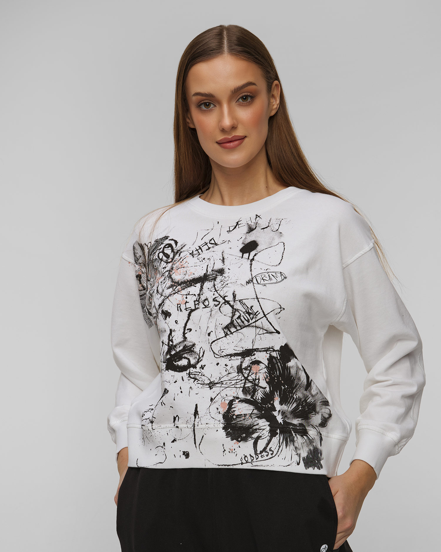 Women's printed sweatshirt Deha 